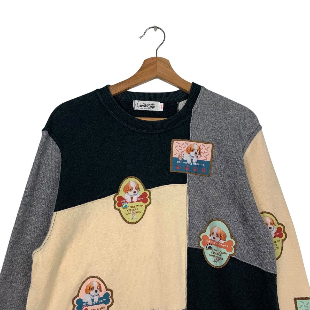 Japanese Brand KUNIO SATO Puppies Patches Logo Checked Sweatshirt #1737-C77 Size US L / EU 52-54 / 3 - 2 Thumbnail