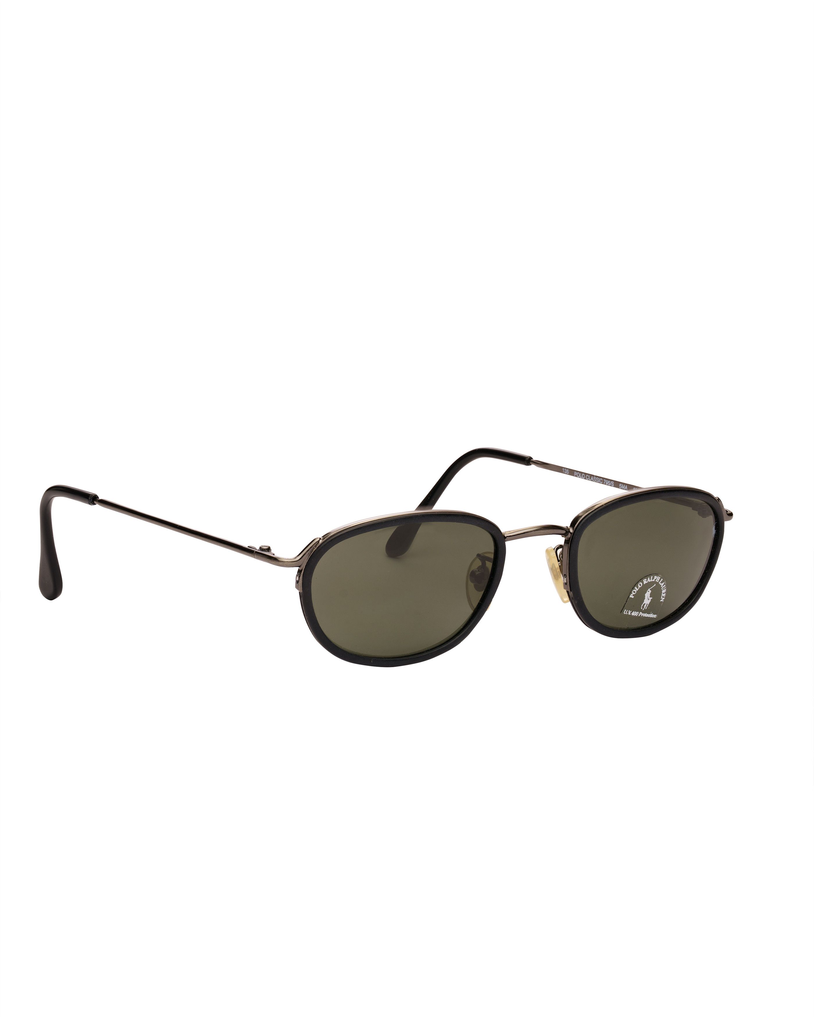 Polo Ralph Lauren Polo Ralph Lauren '90s Black Classic Oval Sunglasses Size ONE SIZE - 2 Thumbnail