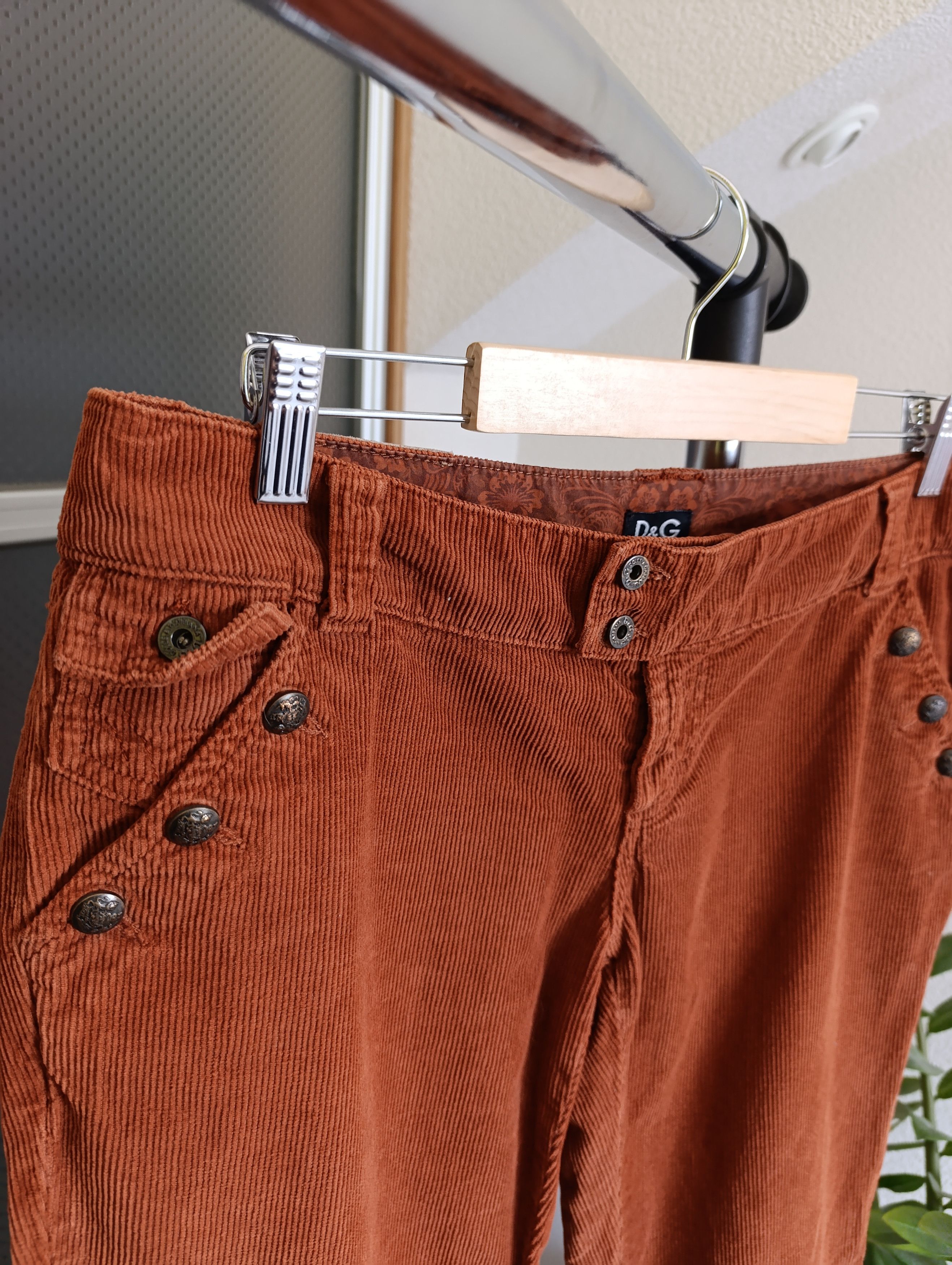 Dolce & Gabbana × Vintage DOLCE GABBANA WONDER WOMEN'S LEGGINGS JEANS CORDUROY Size 30" / US 8 / IT 44 - 11 Thumbnail