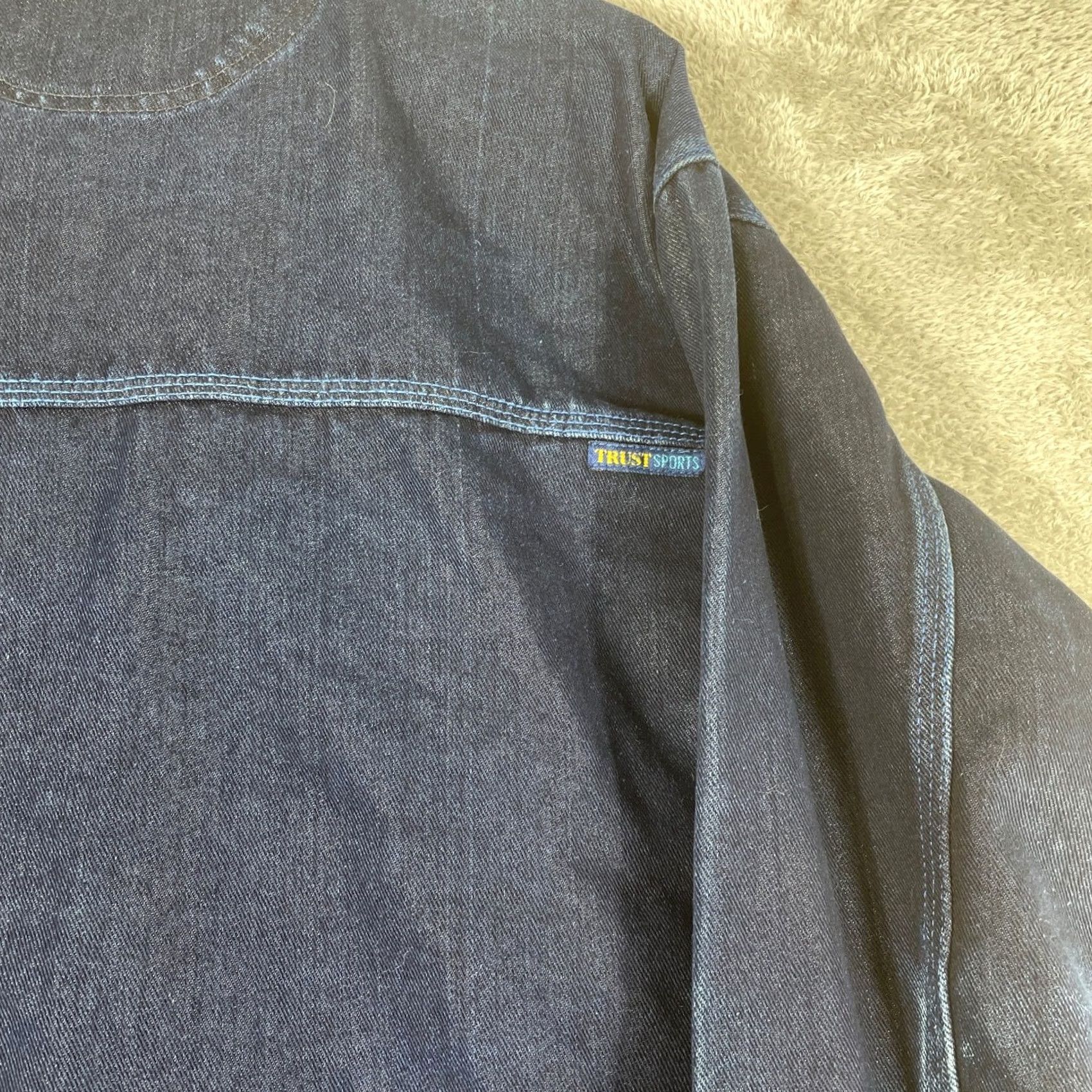 Vintage VINTAGE Trust Sports Denim Utility Jacket Mens Large Blue Multi Pocket Cargo Y2K Size US L / EU 52-54 / 3 - 7 Thumbnail
