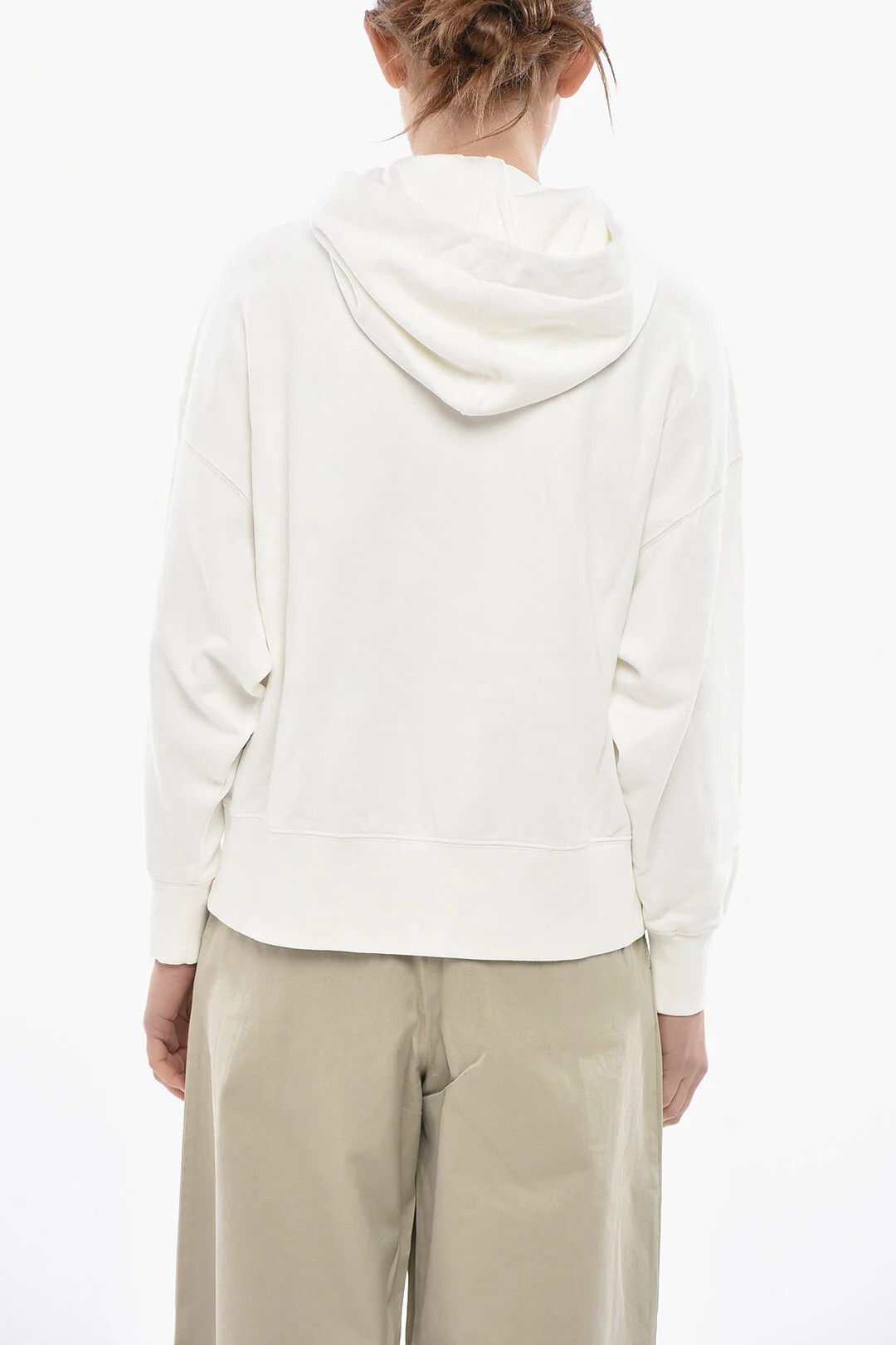 Palm Angels og1mm0326 Hooded Sweatshirt in White Size L / US 10 / IT 46 - 2 Thumbnail