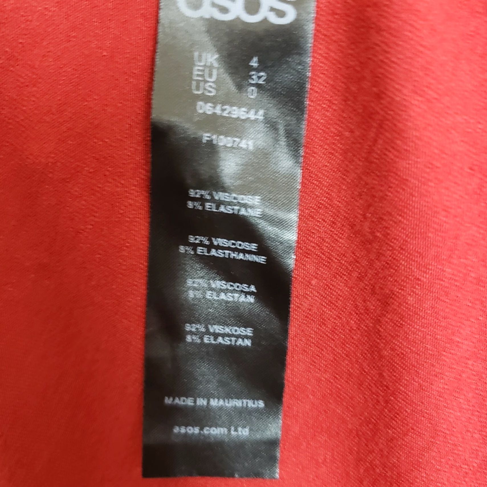 Asos ASOS Womens Long Sleeve Dress Sz 0 Solid Red Flare Sleeve Viscose Blend Dress-Short Mini Pattern: Solid, Size 0, Red, Regular, Womens Size XS / US 0-2 / IT 36-38 - 5 Thumbnail