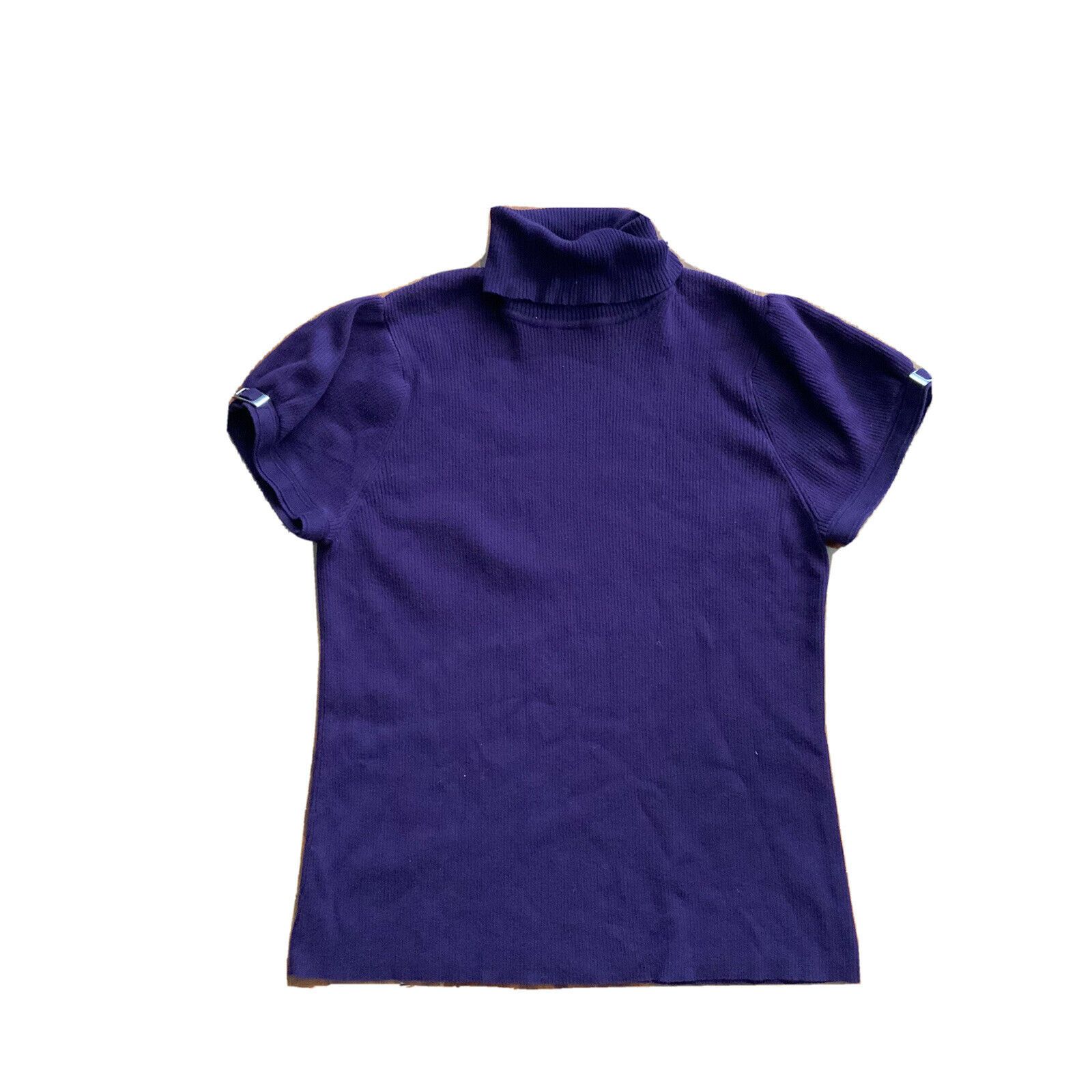 Apt. 9 APT 9 Sweater Purple Knit Turtle Neck Buckle Sleeves PXL XL Size XL / US 12-14 / IT 48-50 - 4 Thumbnail
