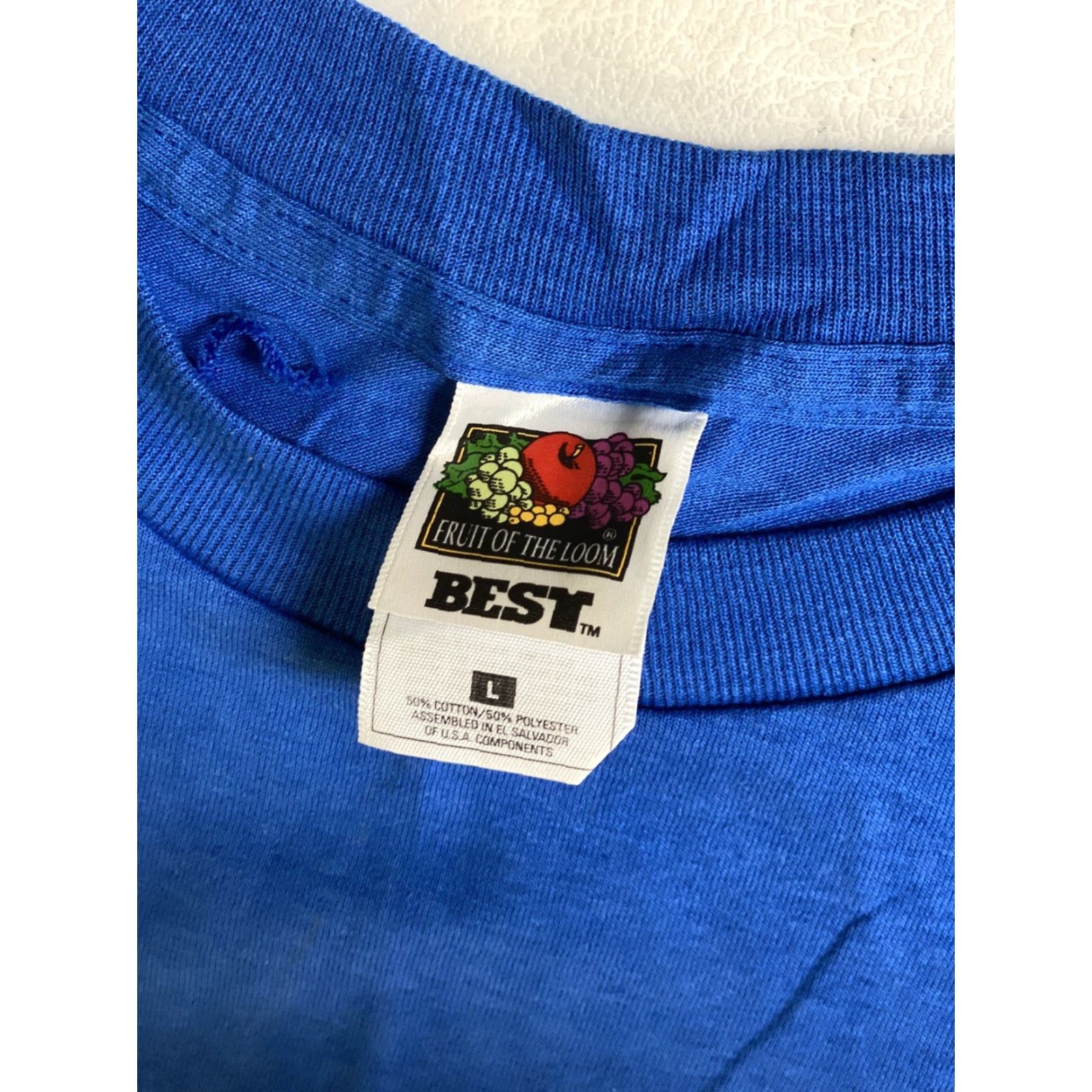 Fruit Of The Loom VINTAGE Mens New NOS Schenectady inner city Ministry T-shirt Large L Blue Church Size US L / EU 52-54 / 3 - 4 Thumbnail