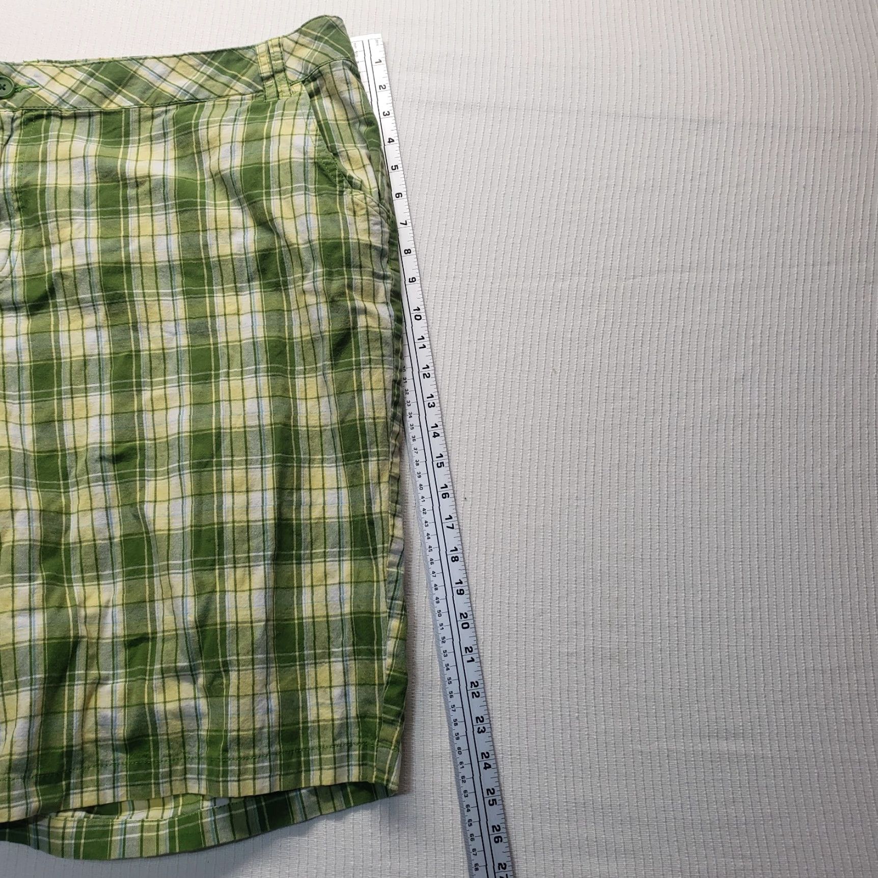 Vintage Lane Bryant Shorts Bermuda Green Plaid Pockets Plus Size 26 Womens Size 26" / US 2 / IT 38 - 4 Thumbnail
