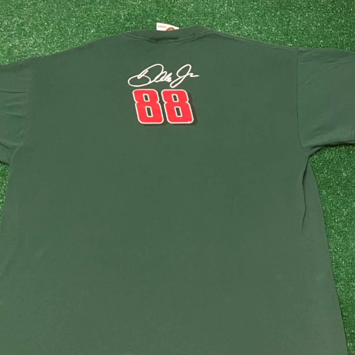 NASCAR VINTAGE Nascar Dale JR Amp Energy 2008 VTG Shirt Mens XL Green Short Sleeve Mens 90s Sports Shirt Size US XL / EU 56 / 4 - 2 Thumbnail