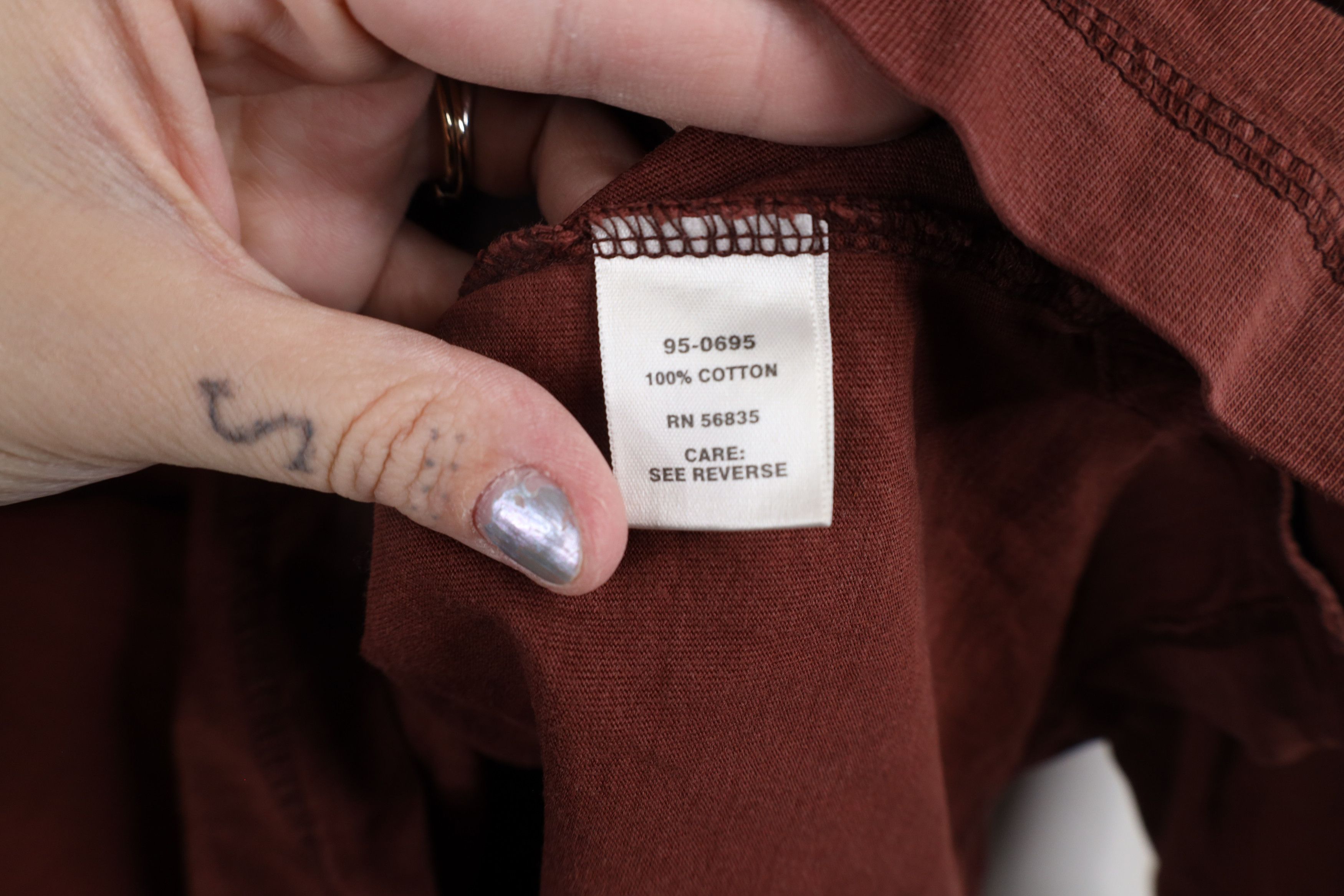Cabelas × Vintage Vintage 90s Cabelas Long Sleeve Henley T-Shirt Cotton Brown Size US L / EU 52-54 / 3 - 9 Thumbnail