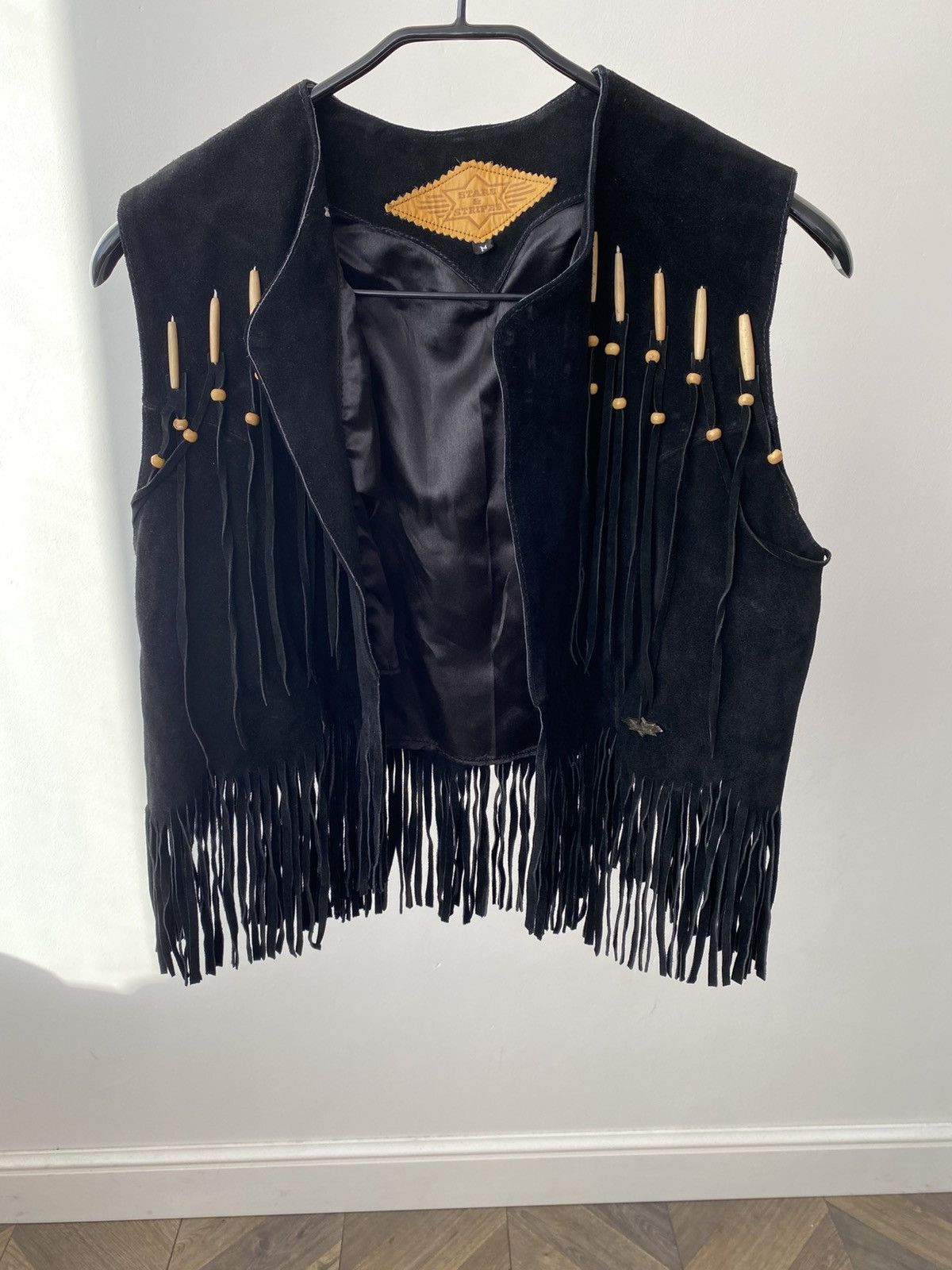 Stars & Stripes Vintage Stars & Stripes Western Fringes Vest Leather 90s Size US M / EU 48-50 / 2 - 2 Thumbnail