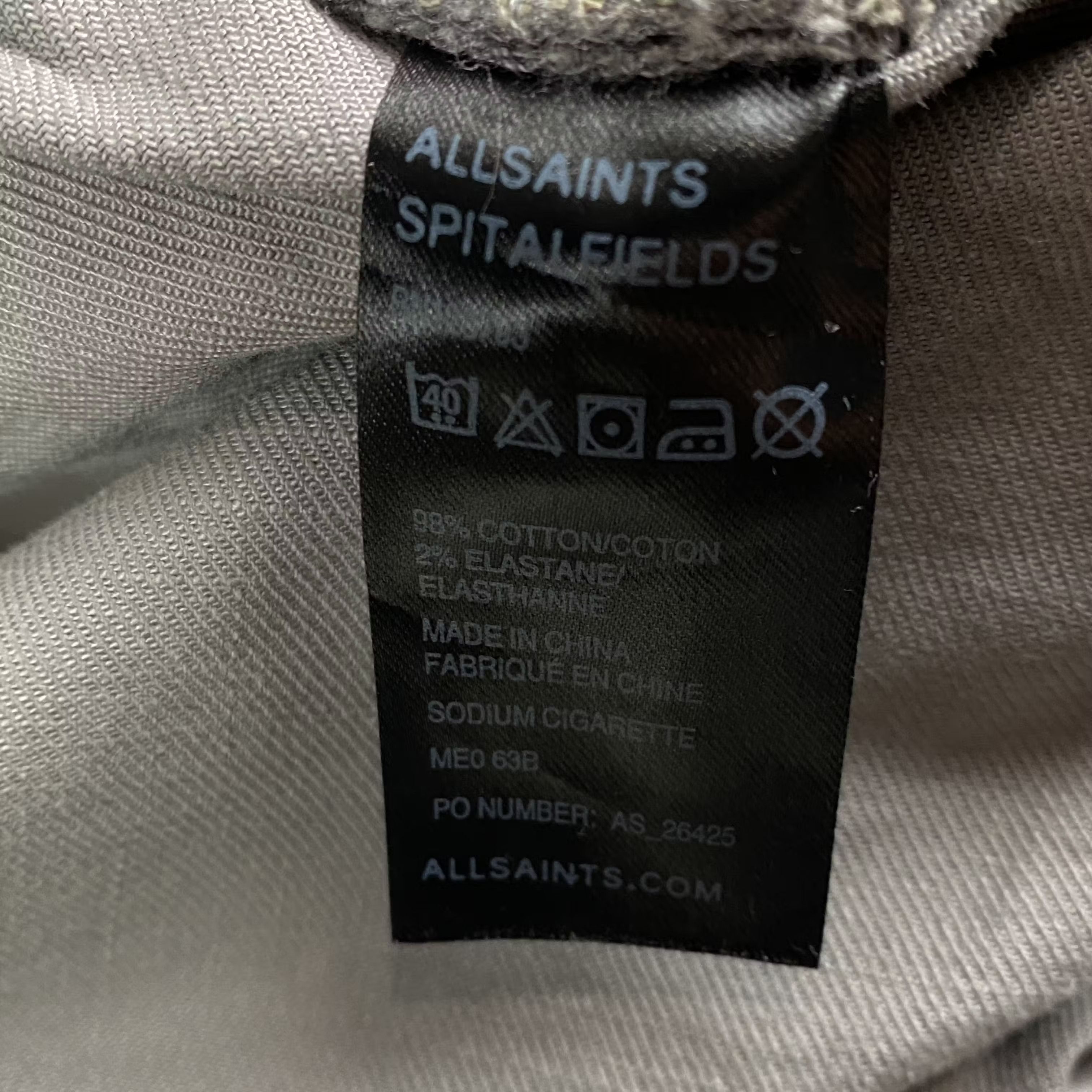 Allsaints Mens Jeans Pants Allsaints Skinny Size 28 Size US 28 / EU 44 - 8 Thumbnail