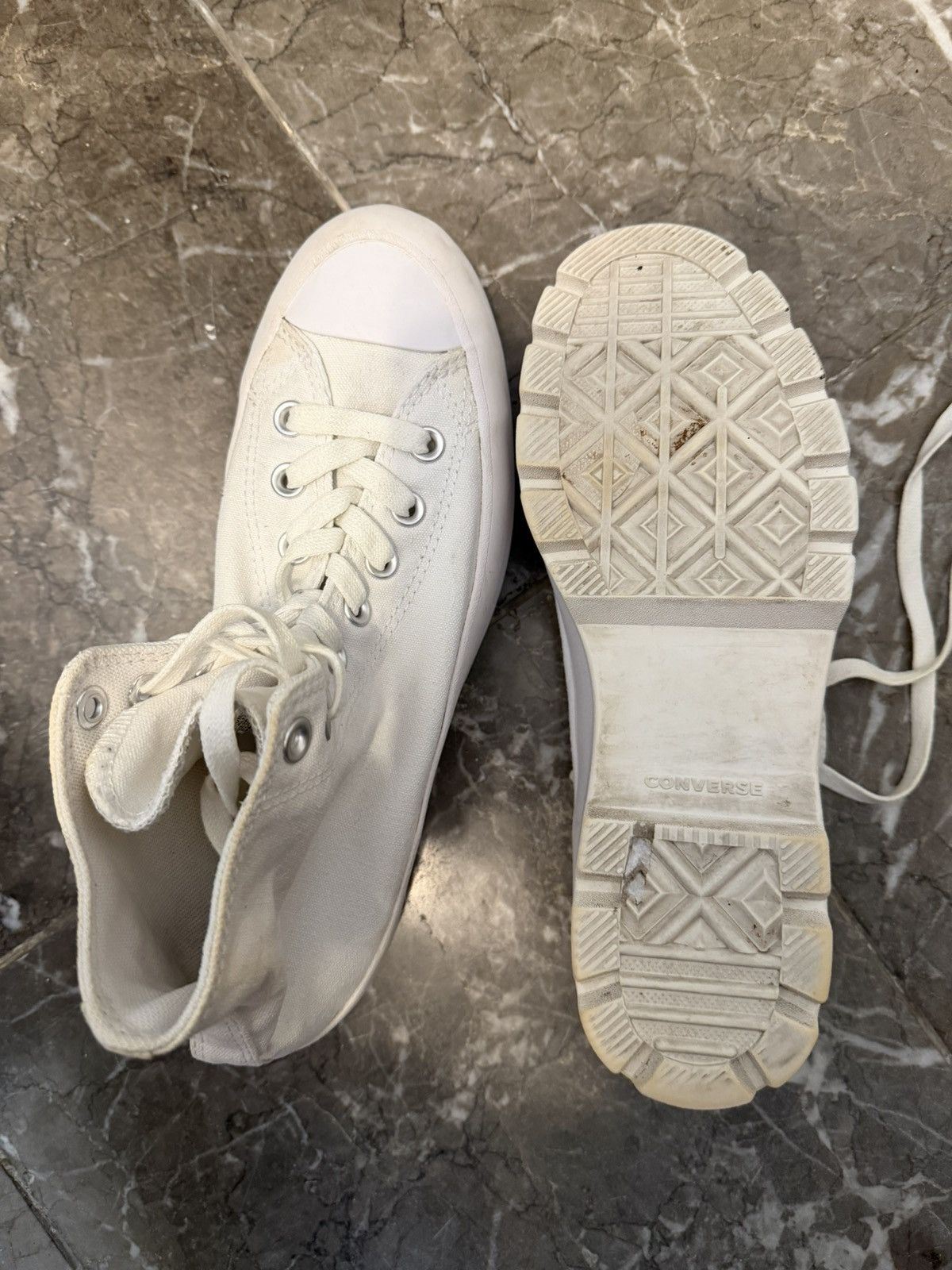 Converse Converse Chuck Taylor All Star Lift Lug Hi (White) Size US 8.5 / IT 38.5 - 4 Thumbnail
