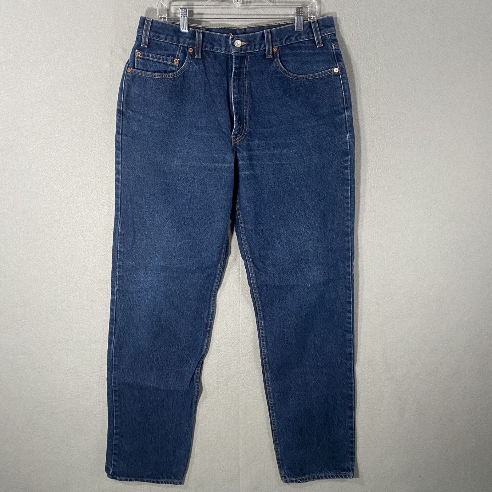 Levi's Vtg Levis 550 Relaxed Fit Denim Blue Jeans USA Mens 36x36 Size US 36 / EU 52 - 2 Thumbnail