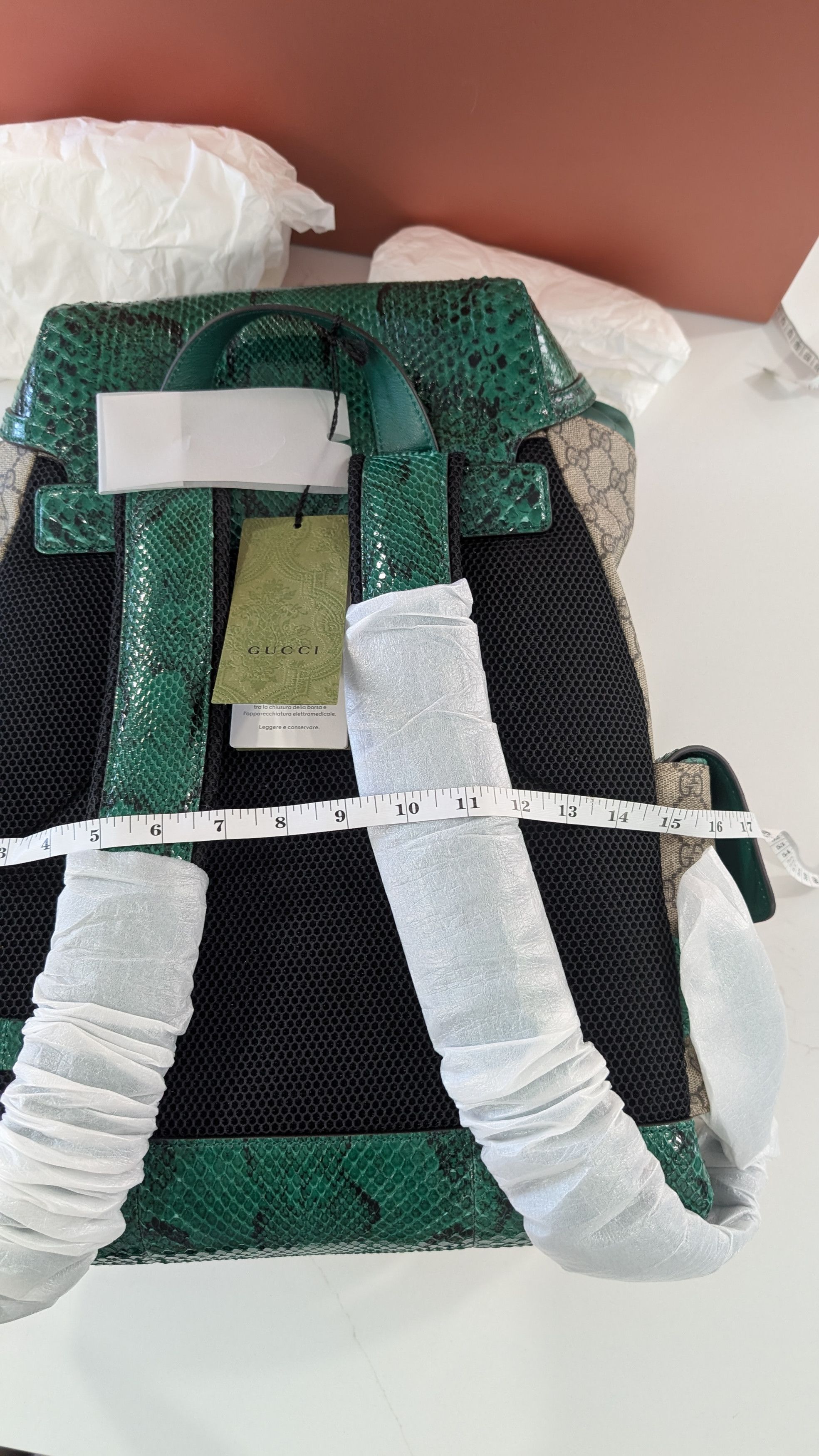 Gucci Gucci Emerald Python Backpack North America EXCLUSIVE Size ONE SIZE - 22 Thumbnail
