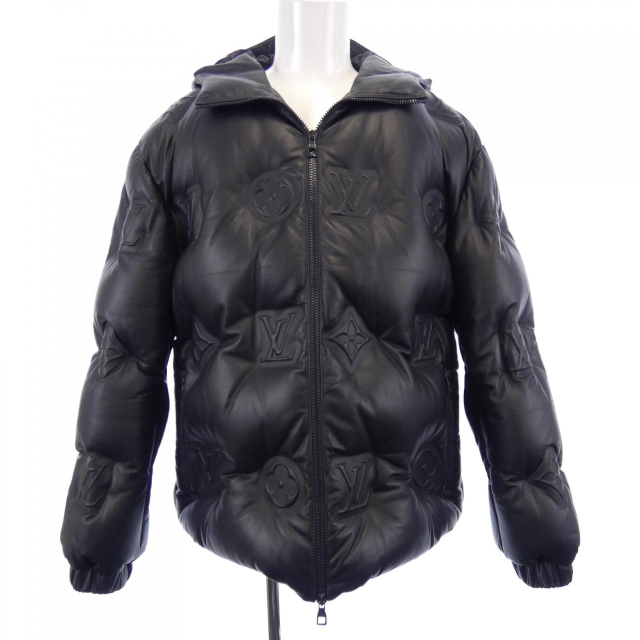 Louis Vuitton Louis Vuitton Louis Vuitton Monogram Lamb Down Jacket Leather Outerwear HOL15ETV8 DUTY FREE for USA Size ONE SIZE - 1 Thumbnail