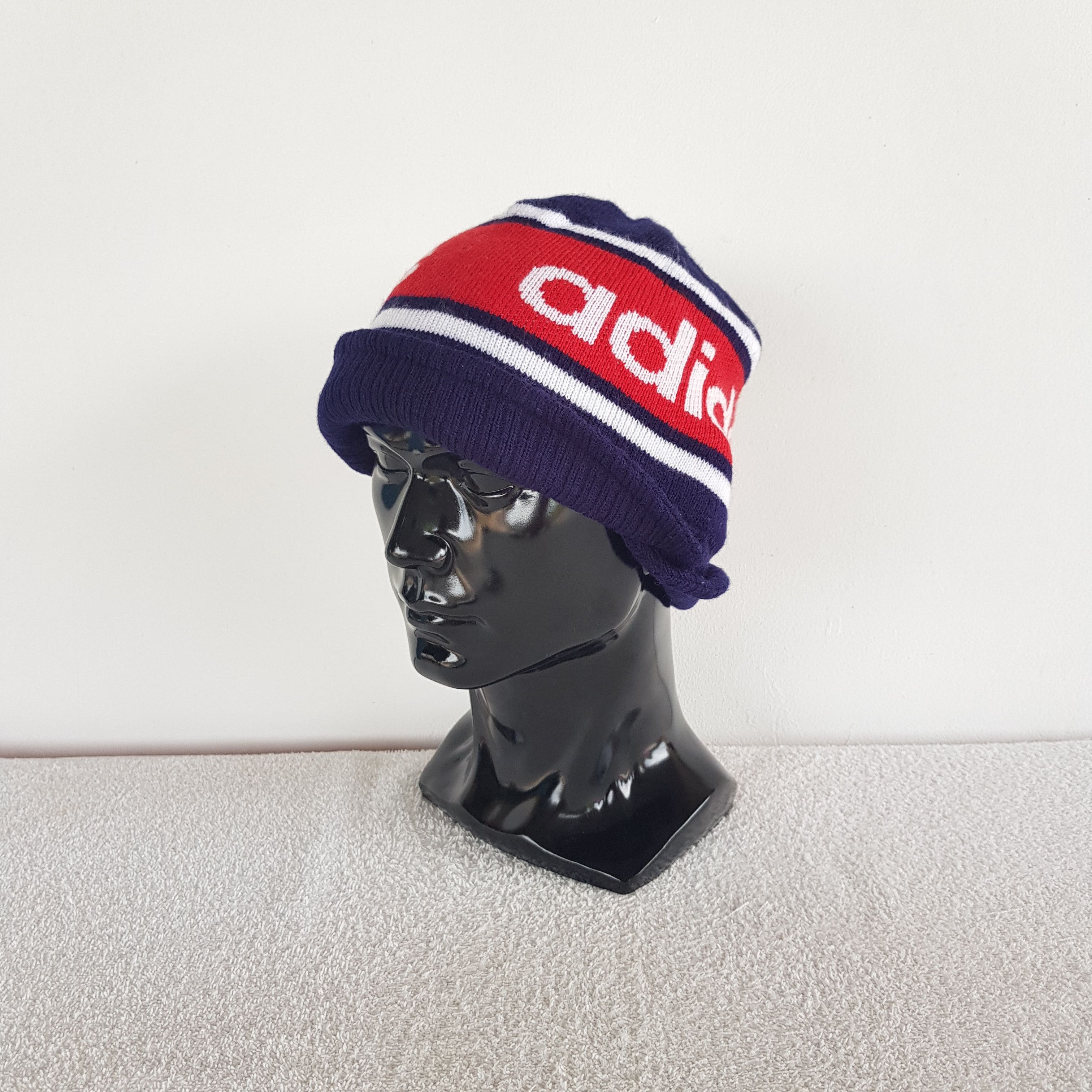 Adidas Vintage Adidas Earflap Beanie Ribbed Knit Snow Caps Hats. Size ONE SIZE - 2 Thumbnail