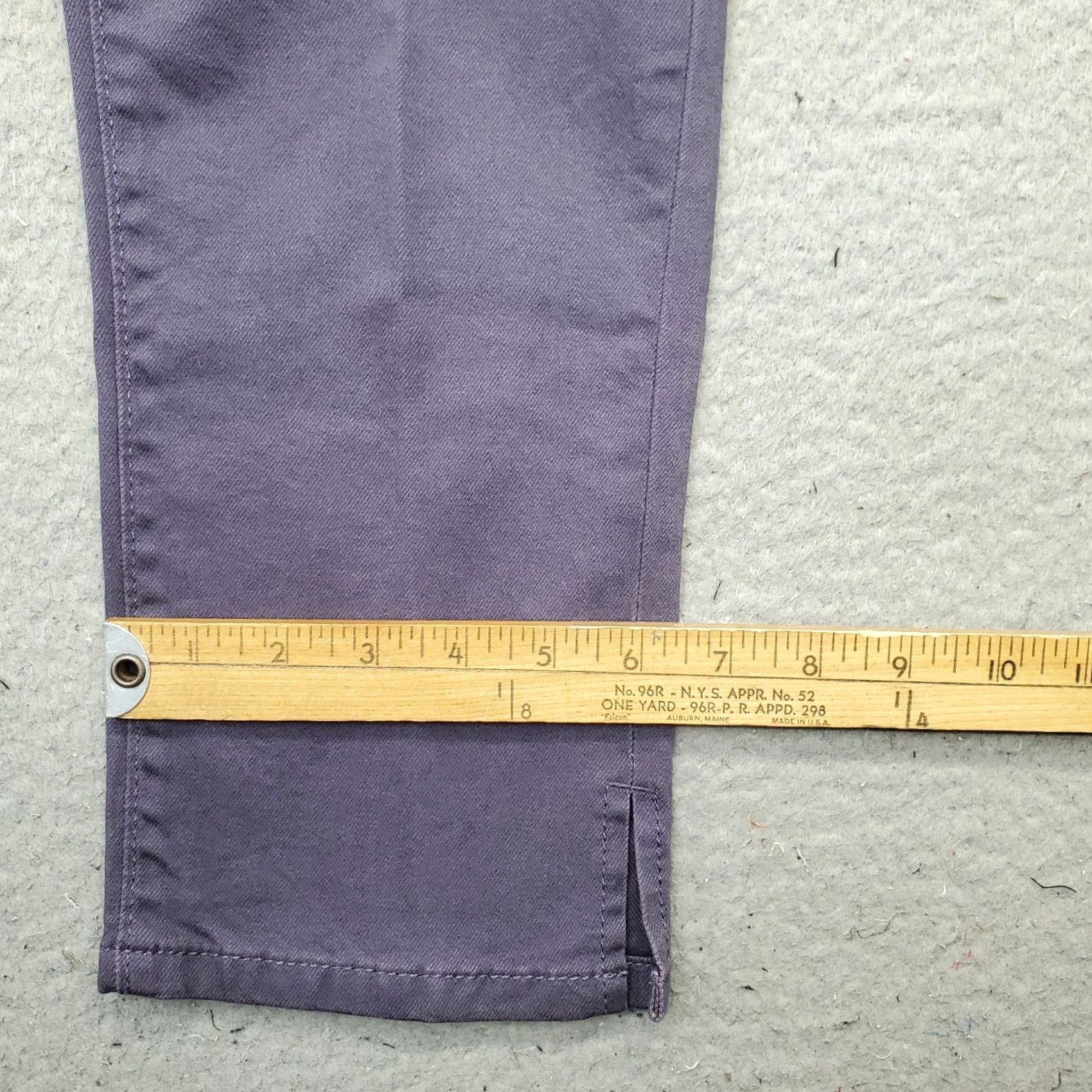 Vintage Simply Vera Vera Wang Capri Jeans Womens 6 Purple Mid Rise Ankle Slit Straight Size 28" / US 6 / IT 42 - 5 Thumbnail