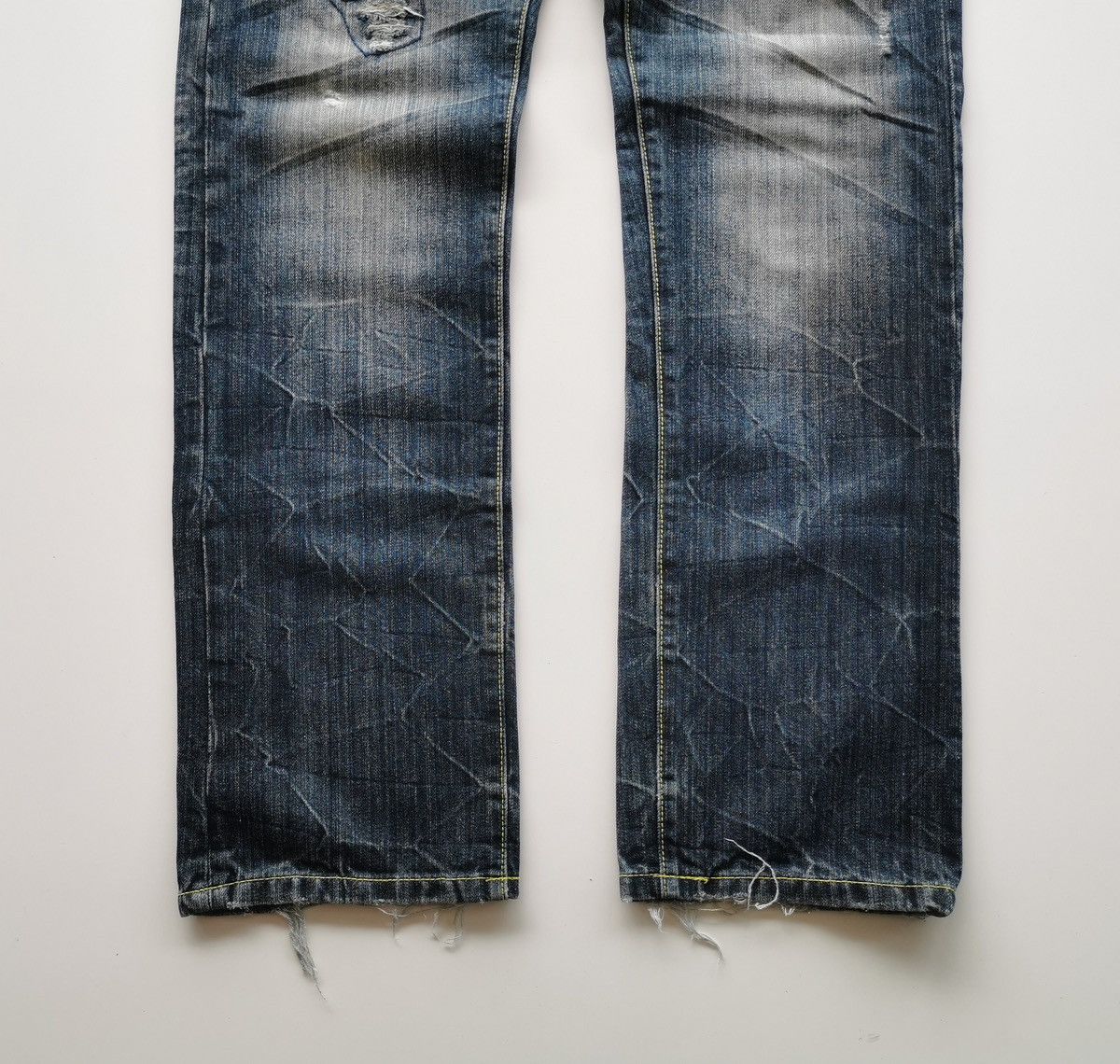 Japanese Brand Square Dark Distressed Jeans Size US 34 / EU 50 - 6 Thumbnail