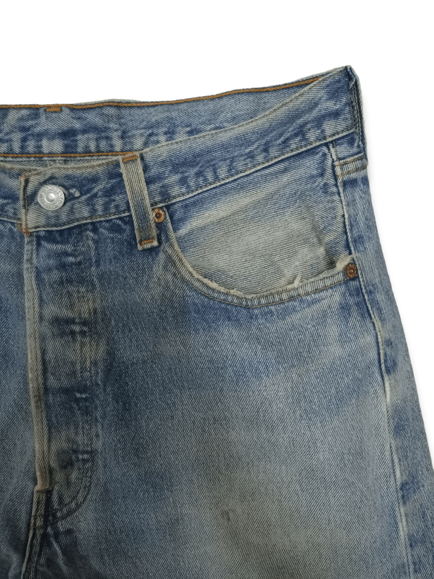 Levi's × Levi's Vintage Clothing Vintage 90s Levis 501 Button Fly Distressed Baggy Jeans Size US 32 / EU 48 - 7 Thumbnail