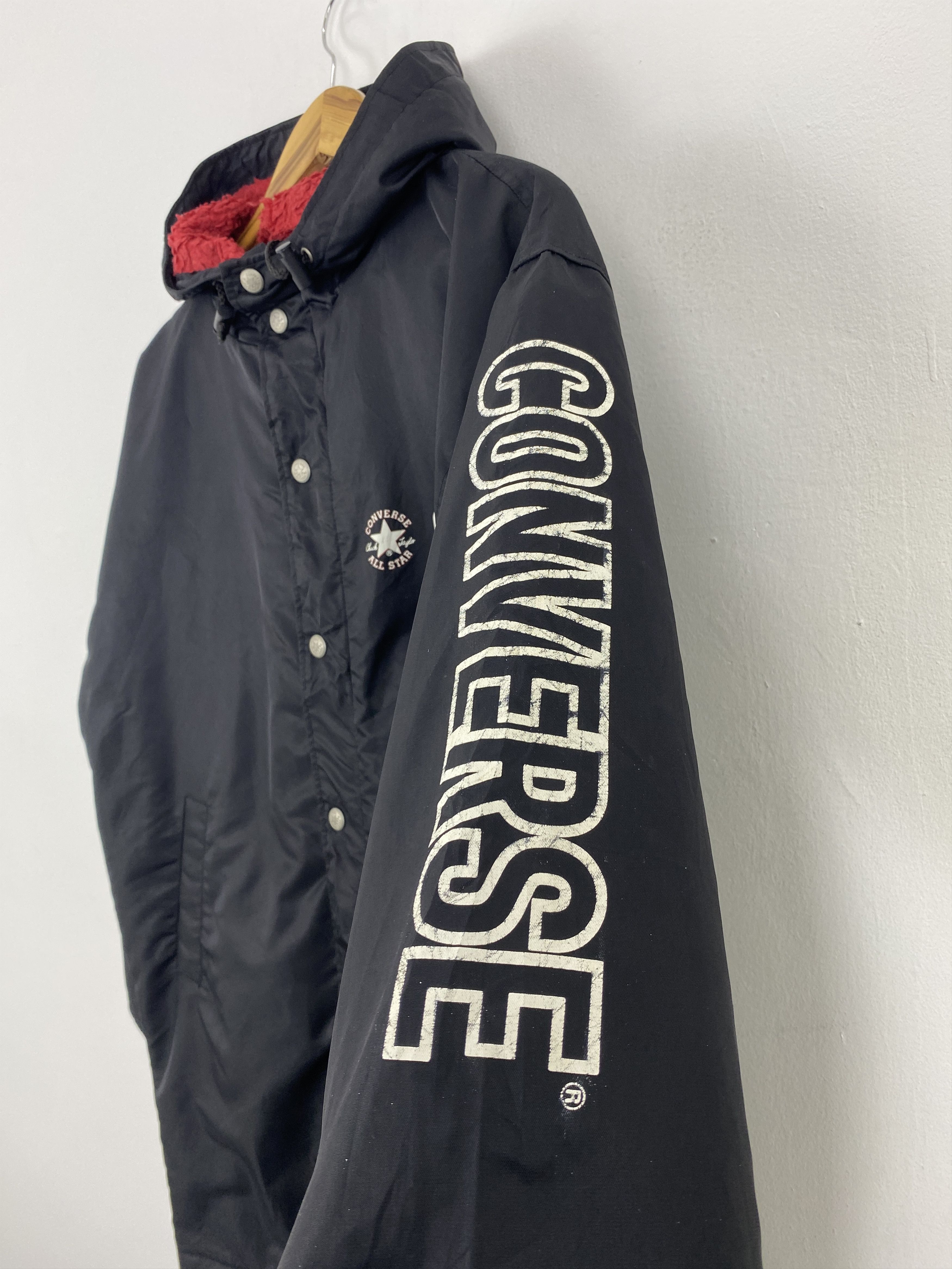Converse Vintage Converse Big Logo Button Up Long Jacket J1870 Size US S / EU 44-46 / 1 - 6 Thumbnail