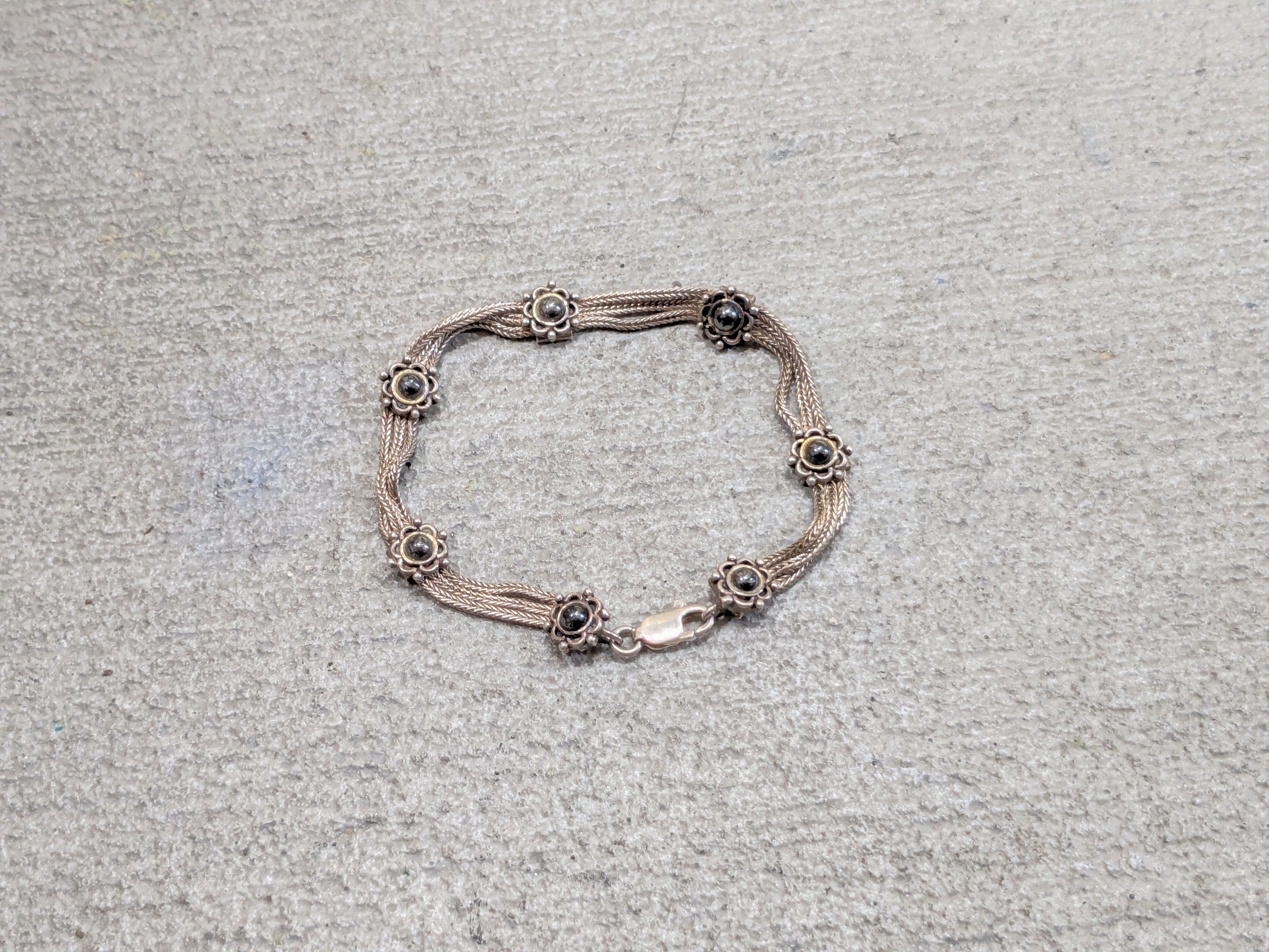 Jewelry Vintage Sterling Silver Bracelet Mesh Chain 7.25 Size ONE SIZE - 1 Thumbnail