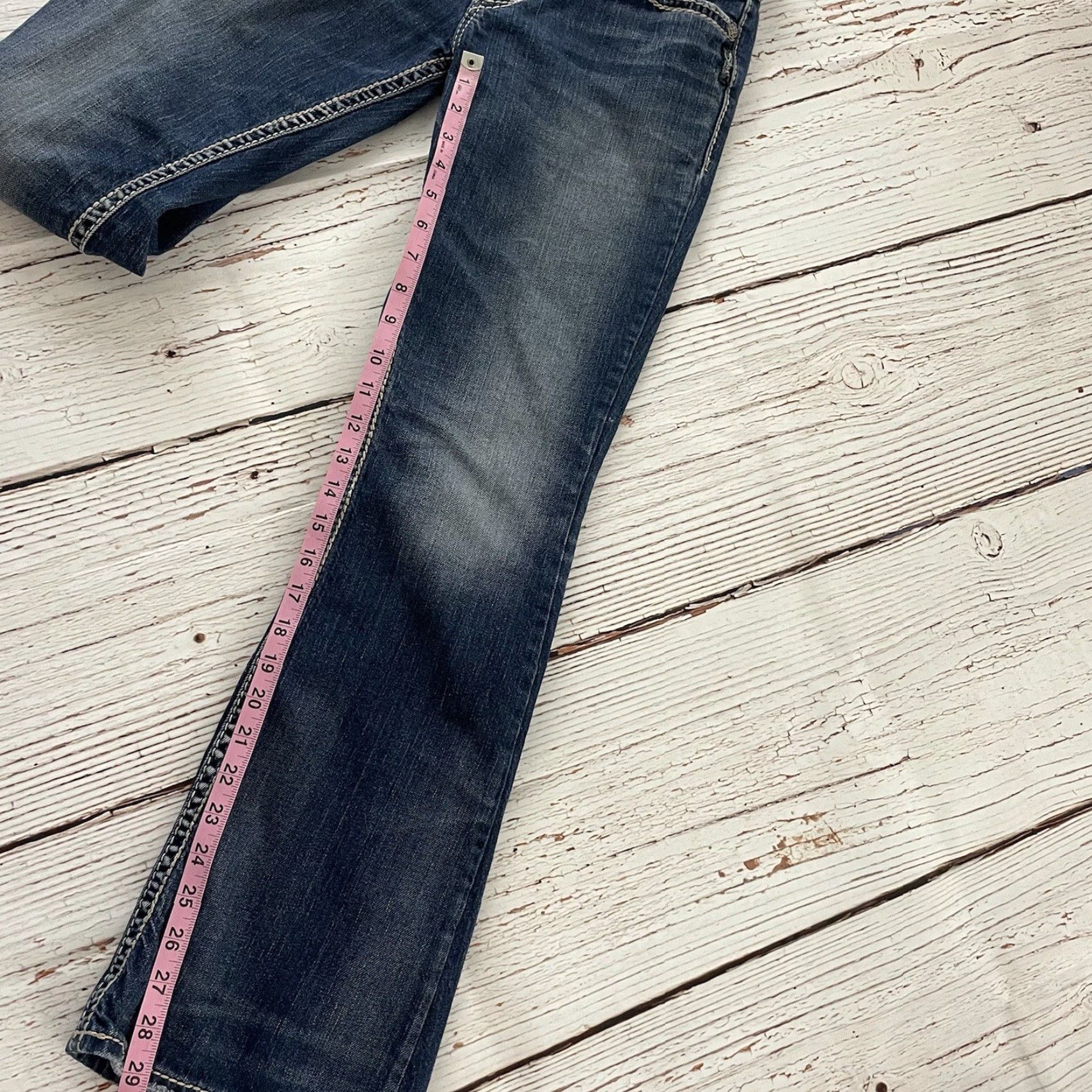 Vintage Silver Jeans Blue Bootcut Denim 28x32 Women's Medium Wash 28x32 Jeans Size 28" / US 6 / IT 42 - 7 Thumbnail