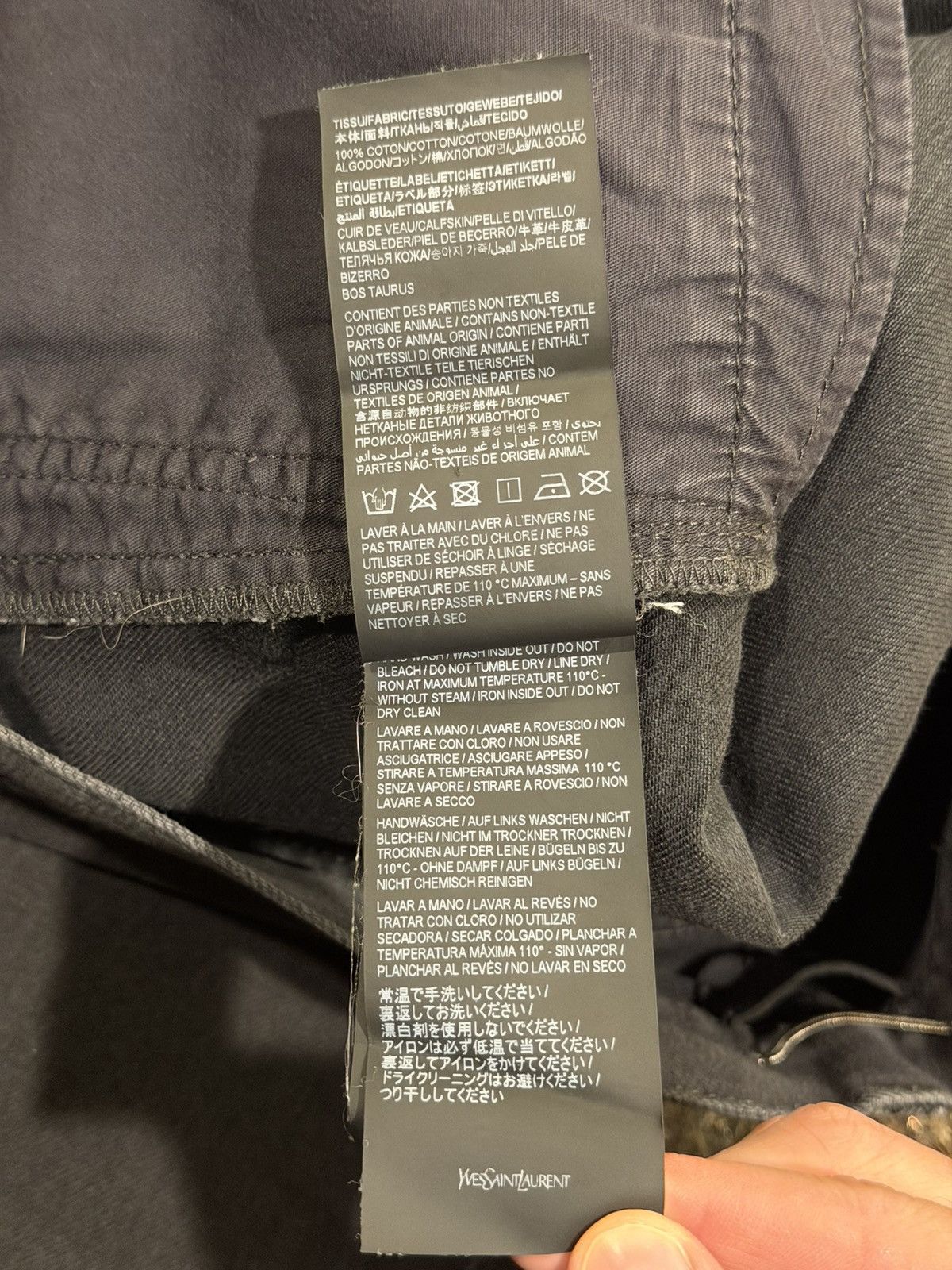 Saint Laurent Paris Saint Laurent x Anthony Vaccarello D38 Black Denim Jean Size US 33 - 12 Thumbnail