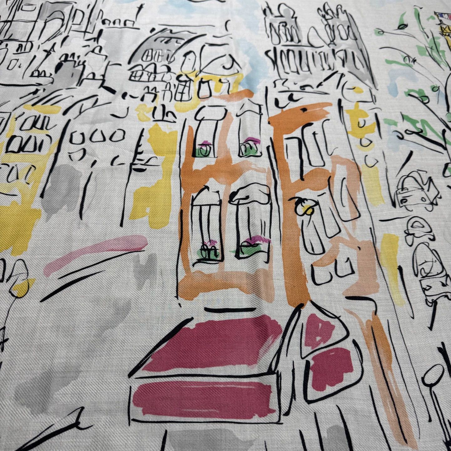 Loro Piana Loro Piana Graffiti Street Cashmere Scarf 118x118 BNWT Size ONE SIZE - 2 Thumbnail