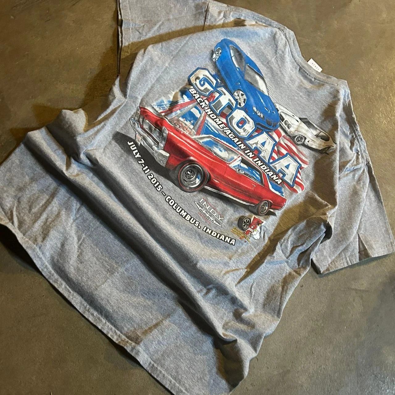 Gildan USA type Grey gtoaa nascar car racing tee Size US L / EU 52-54 / 3 - 1 Thumbnail