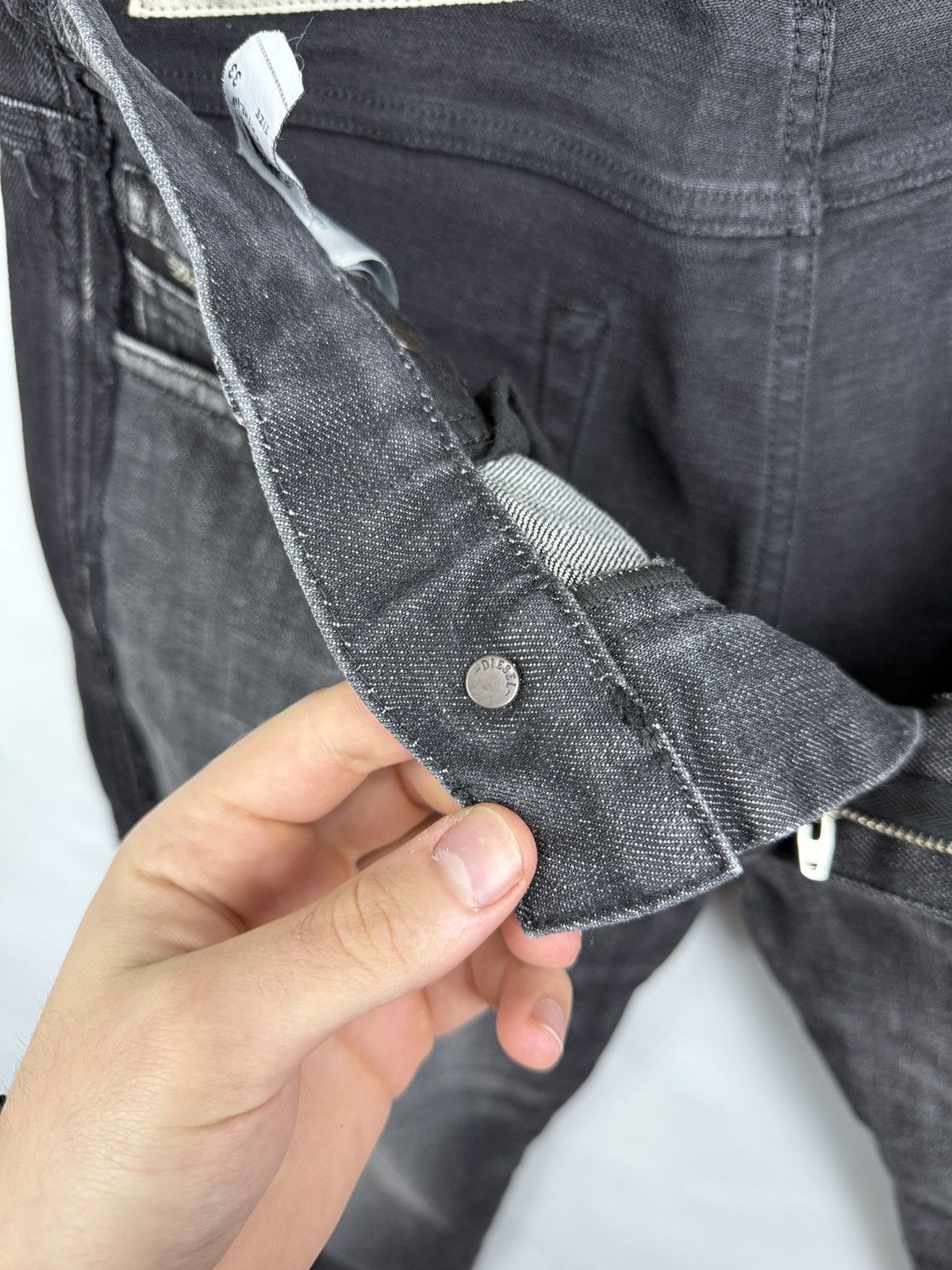 Diesel 🇺🇸 Diesel D-Strukt Slim 009HY Stretch Jeans Punk Opium Style Size US 33 - 17 Thumbnail