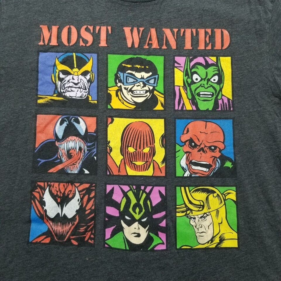 Marvel Comics Marvel Shirt Mens 2XL Most Wanted Marvel Characters Size US XXL / EU 58 / 5 - 2 Thumbnail