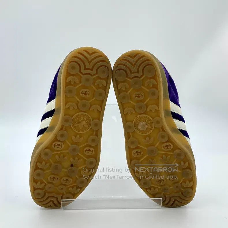 Gucci Gucci Dark purple suede lacing casual flat shoes German tr Size US 5.5 / IT 35.5 - 5 Thumbnail