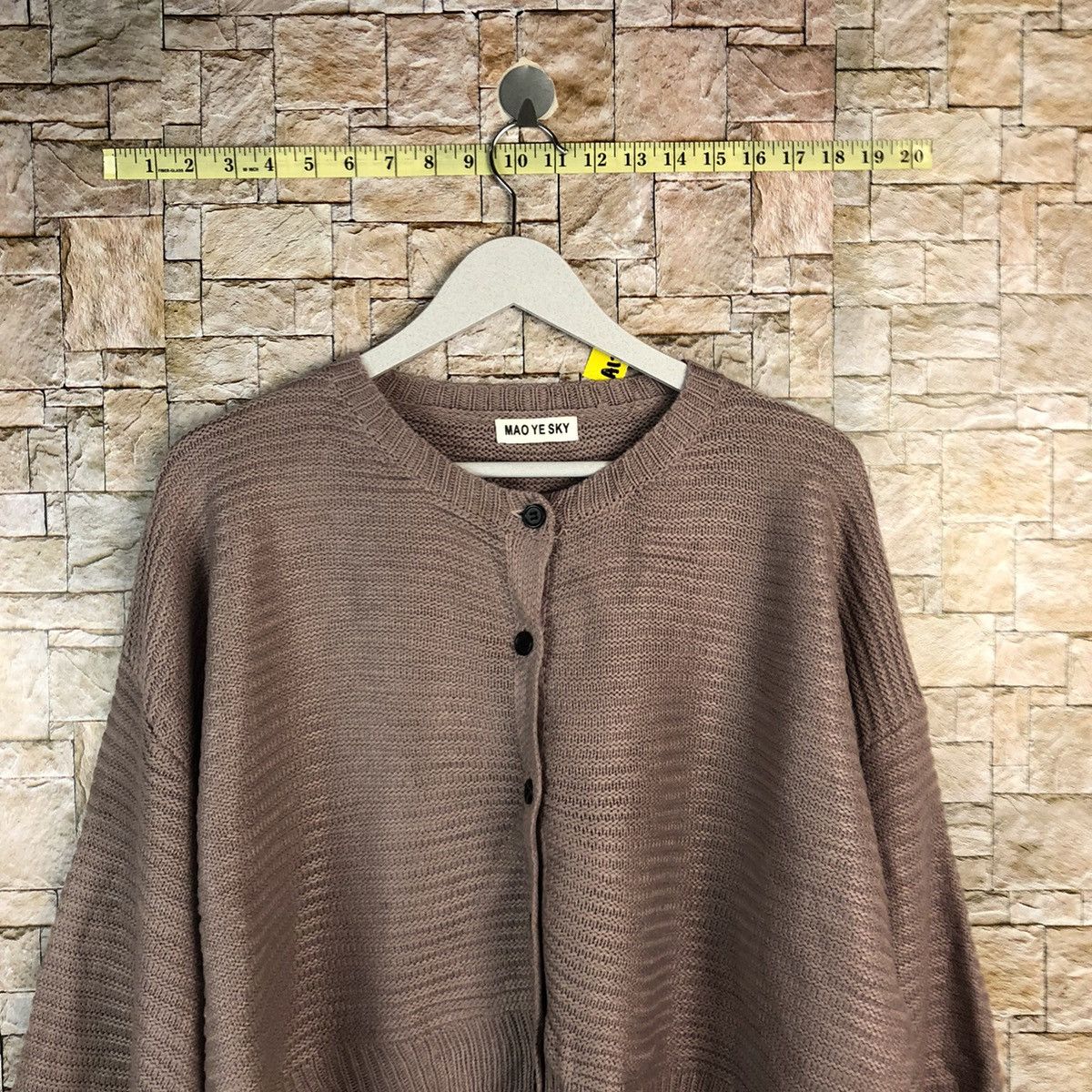Japanese Brand Maoyesky Purple Patterned Cardigans Knitwear crop top #A1211 Size L / US 10 / IT 46 - 2 Thumbnail