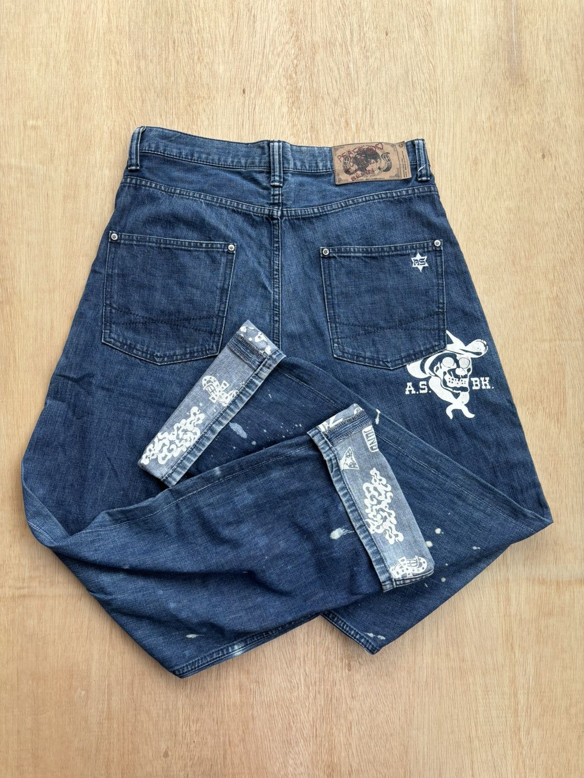 Hysteric Glamour × Japanese Brand The Fighting Suns Peace Love Denim Jeans Size US 31 - 1 Thumbnail