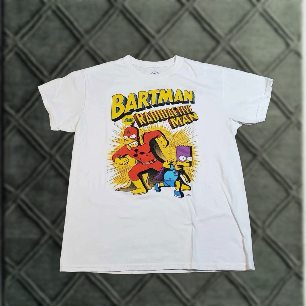 Vintage Simpson’s Bartman And Radioactive Man White T Shirt Bart & Homer Medium Distress Size US M / EU 48-50 / 2 - 1 Thumbnail