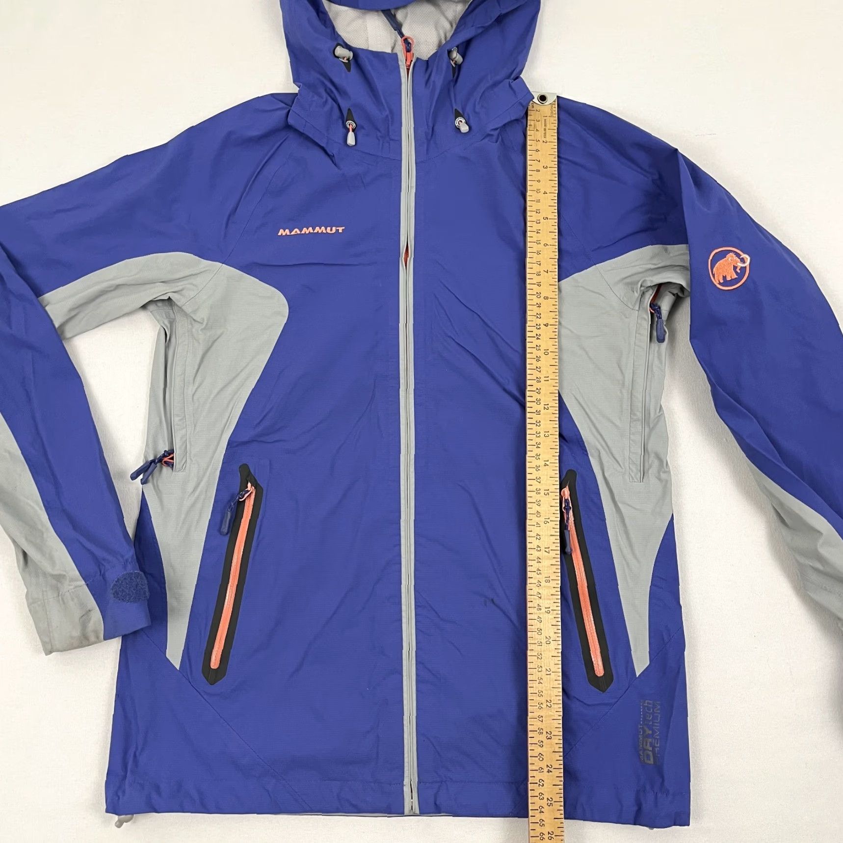 Mammut Mammut Jacket Womens Medium Blue Drytech Premium Rain Shell Coat Hiking Hooded Jacket Size M / US 6-8 / IT 42-44 - 6 Thumbnail