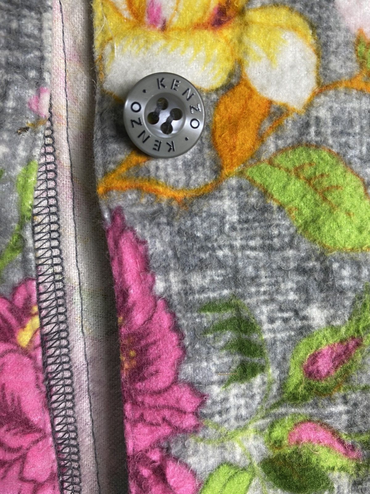 Kenzo × Vintage Kenzo flowers printed button up Size M / US 6-8 / IT 42-44 - 5 Thumbnail
