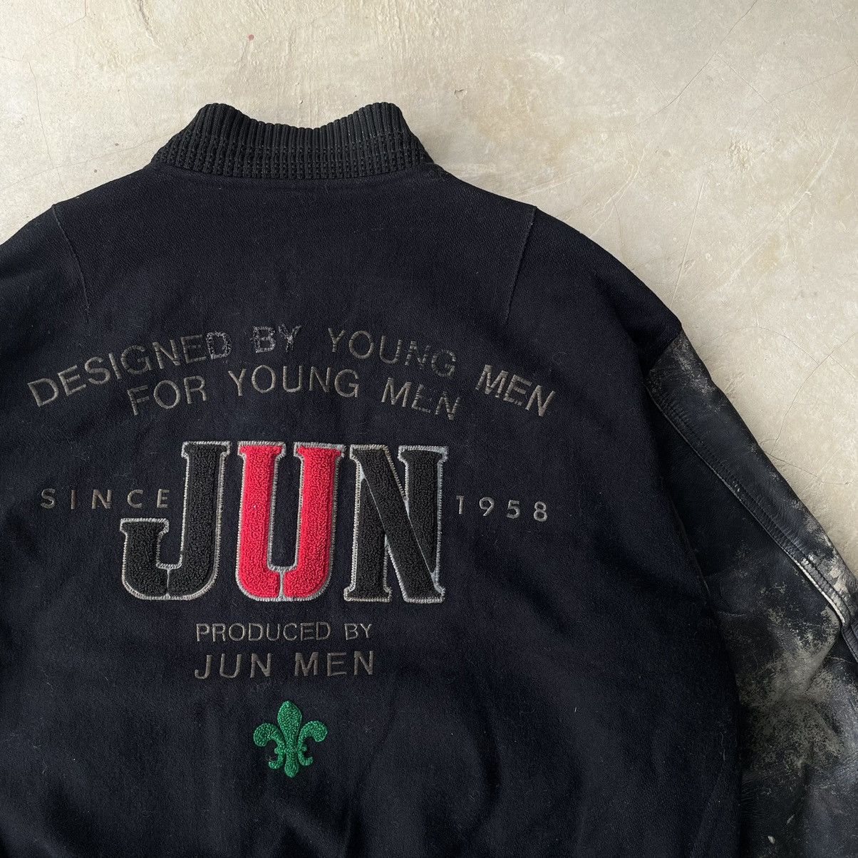Issey Miyake JunMen By Jun Takahashi Sleeve Leather Varsity Bomber Jacket Size US M / EU 48-50 / 2 - 21 Thumbnail