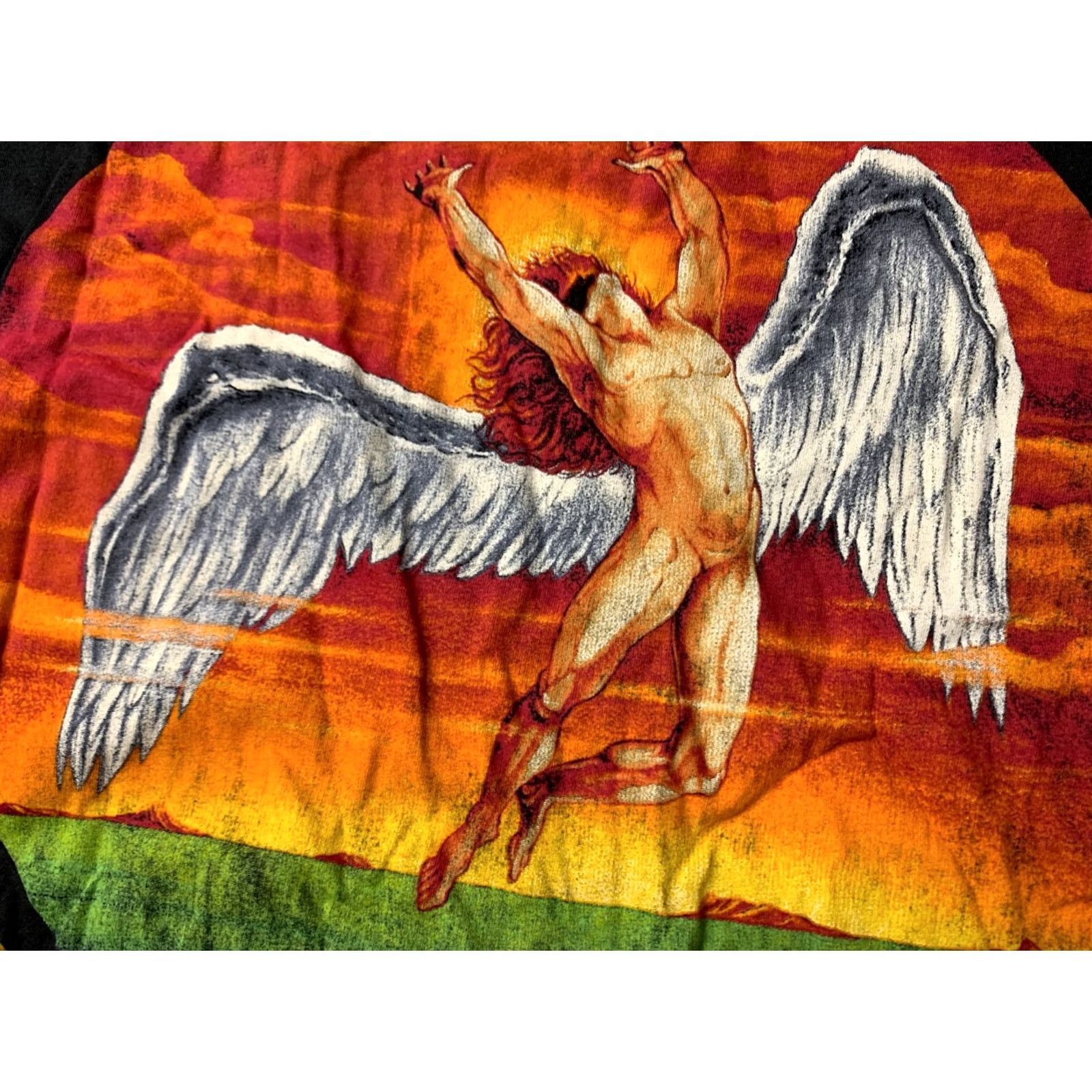 Gildan Led Zeppelin U.S. Tour 1975 Shirt - Gildan Large Black Mens Shirt Only 2011 Vintage Style Heavy Metal Print Size US L / EU 52-54 / 3 - 5 Thumbnail