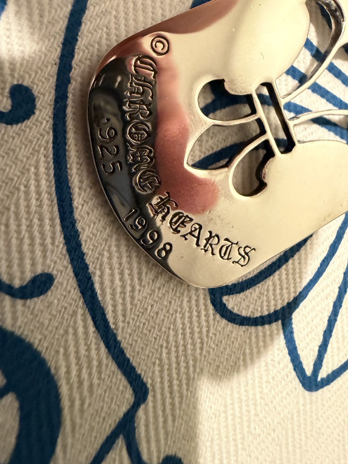 Chrome Hearts Fleur Cut Out Dog Tag Pendant on Ball Chain Necklace Size ONE SIZE - 3 Thumbnail