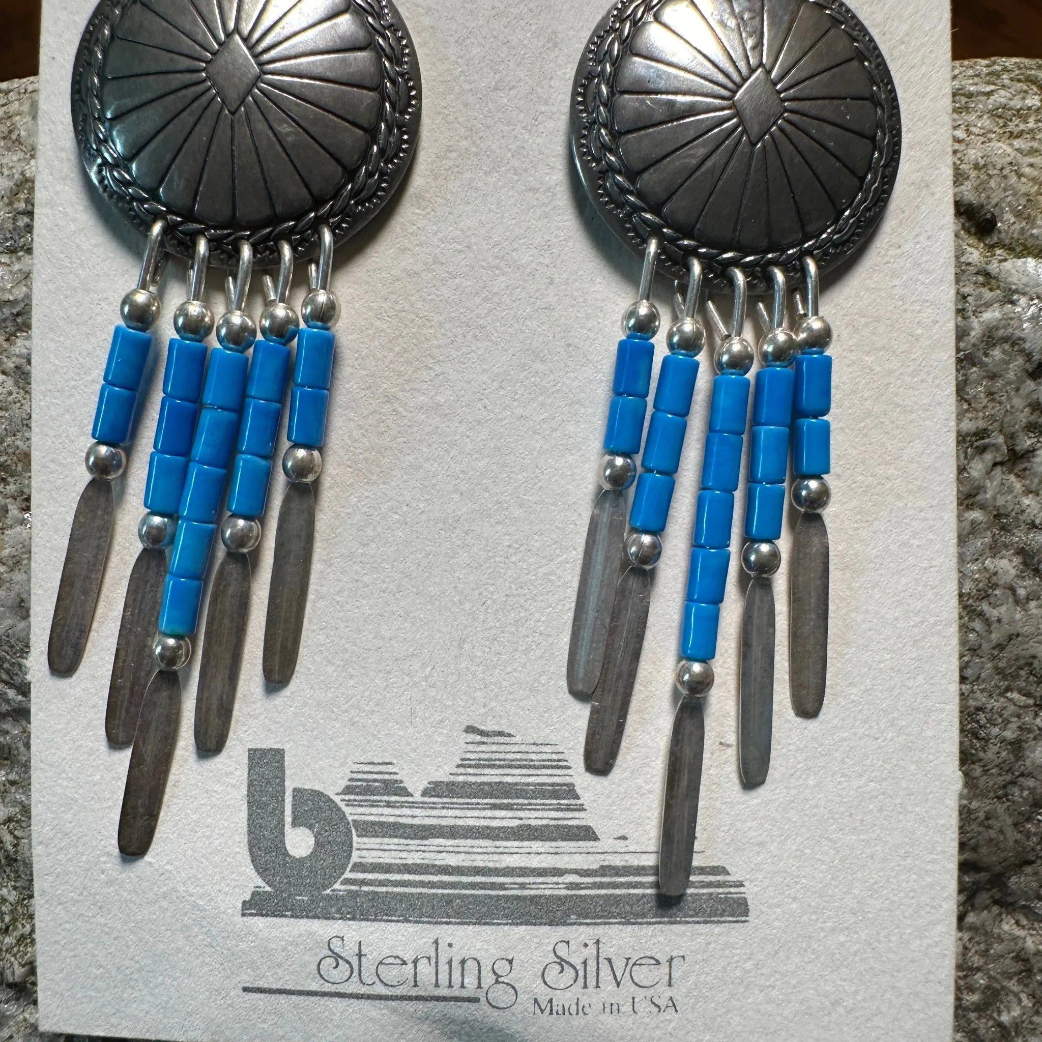 Other Navajo Elegance: Sterling Silver Turquoise Studs Size ONE SIZE - 1 Thumbnail