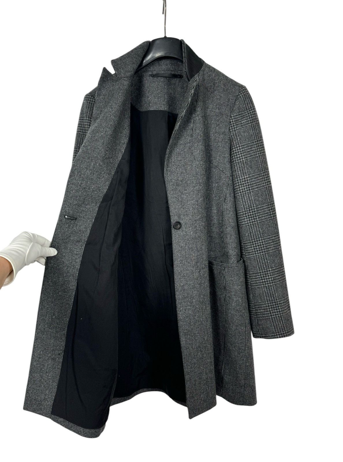 Allsaints All Saints Wool Coat 1 Button Plaid Sleeves size US6 EU38 Size M / US 6-8 / IT 42-44 - 12 Thumbnail