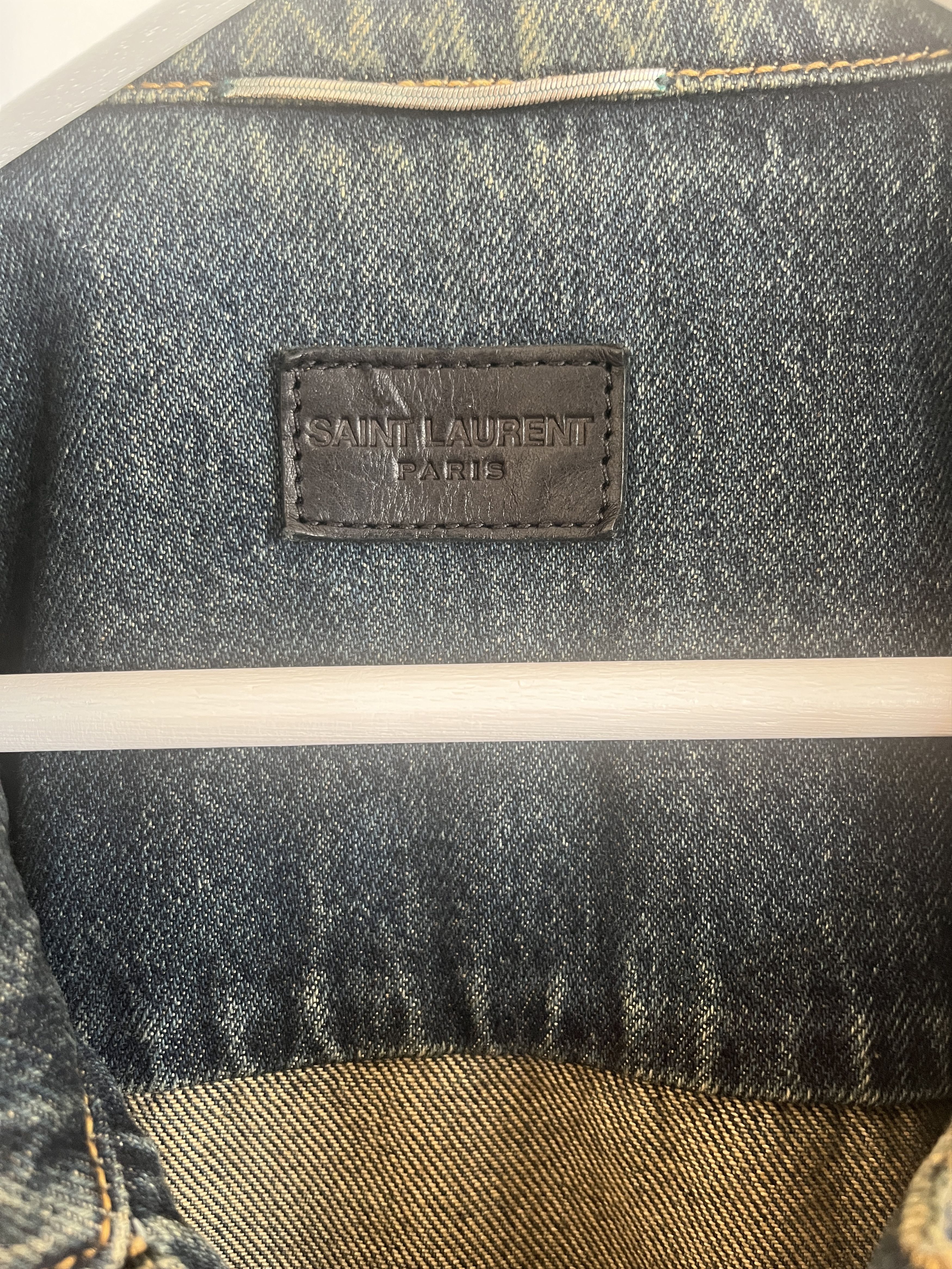 Saint Laurent Paris 15SS Dark Wash Denim Trucker Jacket Size US M / EU 48-50 / 2 - 3 Thumbnail