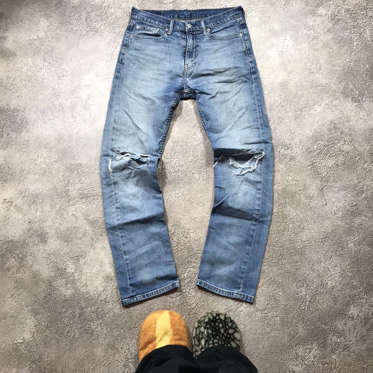 Vintage Vintage 90s Levis Distressed Baggy Jeans Grunge Thrashed 31 Size US 31 - 6 Thumbnail