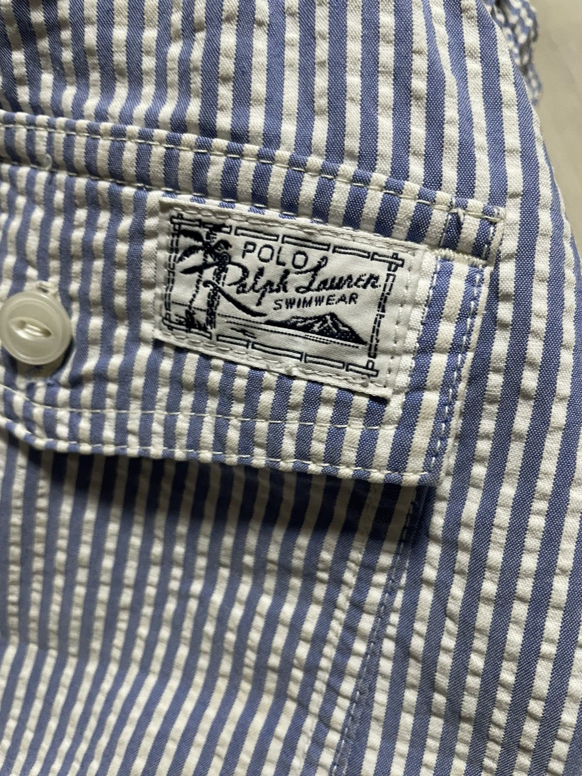 Polo Ralph Lauren Rare Polo Ralph Lauren Custom Striped Swimming Shorts Logo Size US 36 / EU 52 - 17 Thumbnail