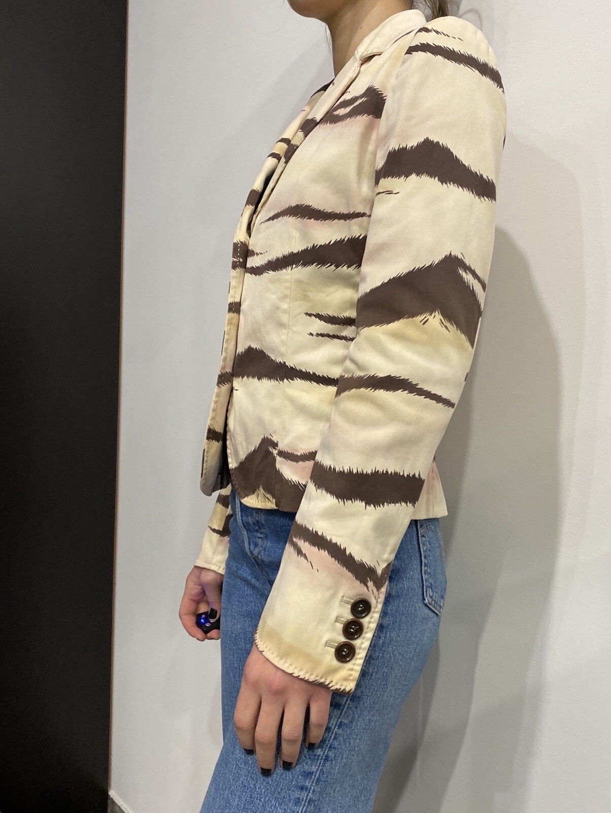 Moschino vintage 2000s Moschino Cheap and Chic Y2k Print Blazer Size S / US 4 / IT 40 - 6 Thumbnail