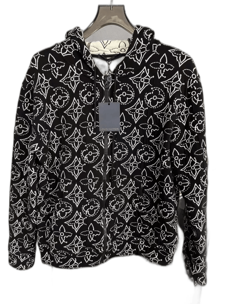 Louis Vuitton LV x NBA Black and White Hoodie-yf