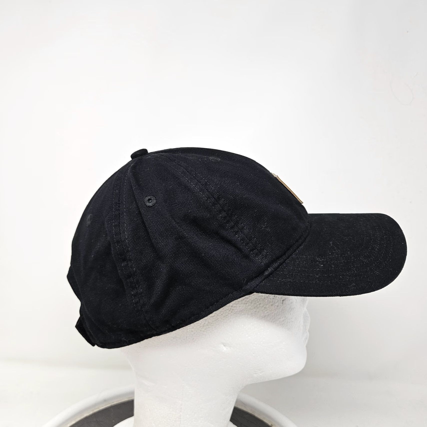 Carhartt Carhartt Hat Cap Strap Back Black Canvas Patch Mens Workwear Embroidered Logo Cap Size ONE SIZE - 3 Thumbnail