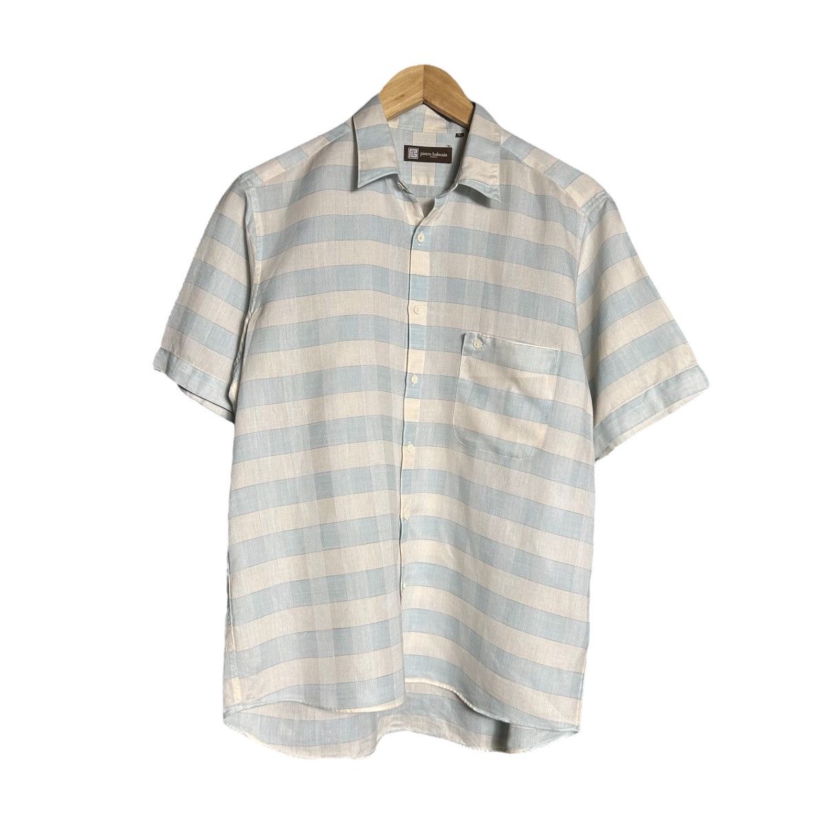 Pierre Balmain Pierre Balmain Striped Pocket Button Shirt Size L / US 10 / IT 46 - 1 Thumbnail