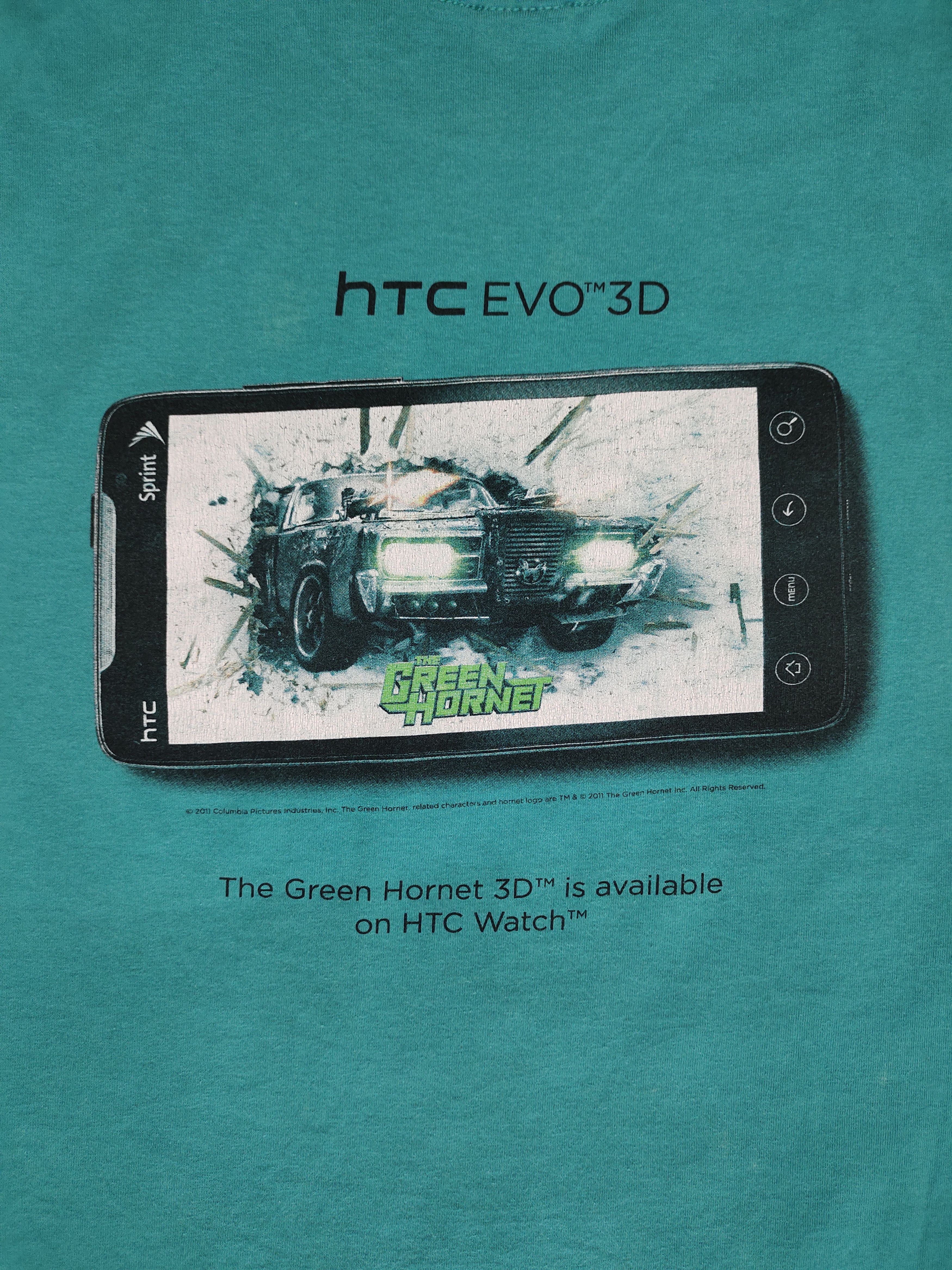 Apple Vintage 00's HTC EVO 3D The Green Hornet T-Shirt Size US XL / EU 56 / 4 - 3 Thumbnail
