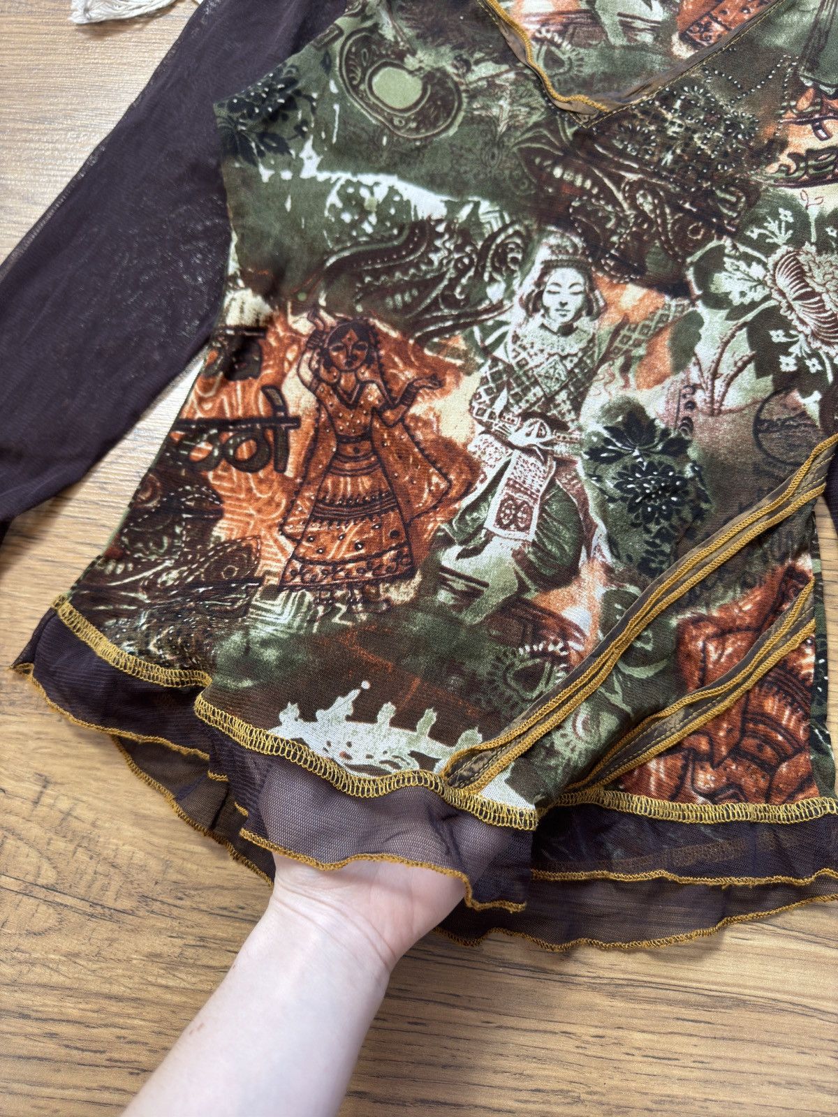 Vintage VINTAGE PRINTED MESH LONGSLEEVE Size M / US 6-8 / IT 42-44 - 3 Thumbnail