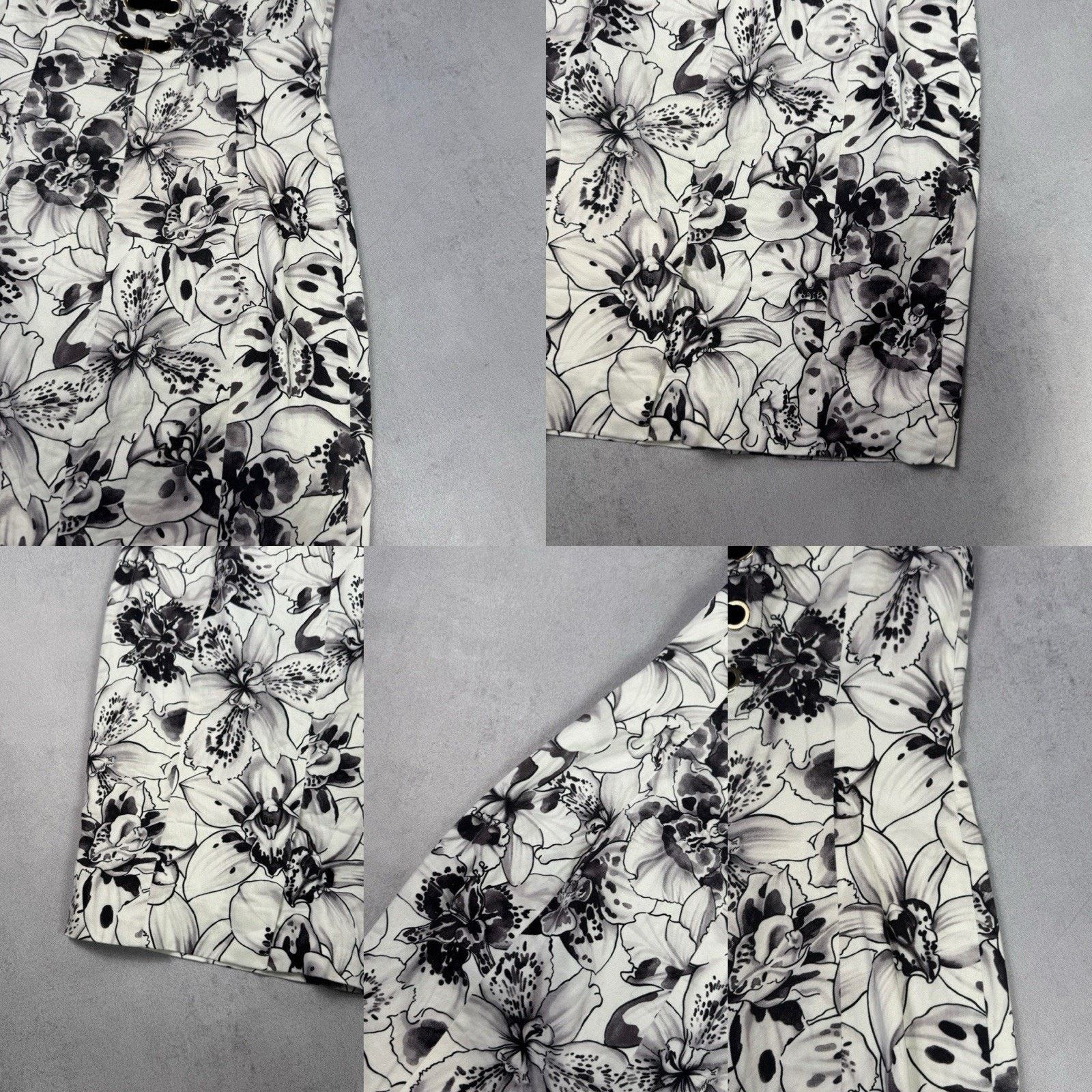 Versace Versace Women Mini Dress Short Flower Print White Size 44 Size M / US 6-8 / IT 42-44 - 24 Thumbnail